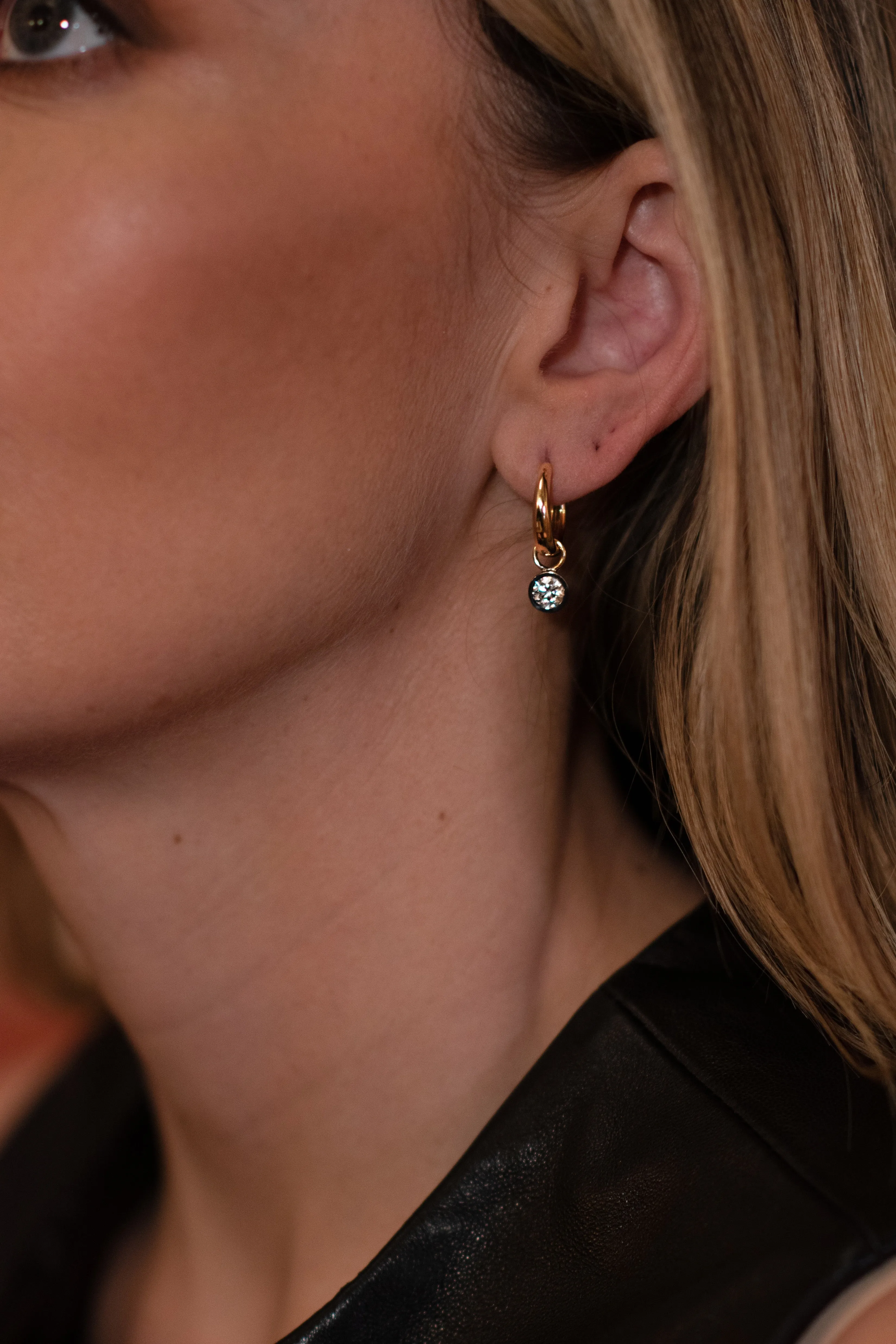 11mm Gold Tapered Hoop - In Stock sold by Sophie Ratner product image thumbnail 4