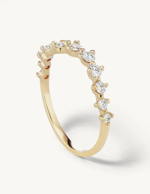 Half Band Diamond Swell Ring Size 6 - In Stock sold by Sophie Ratner