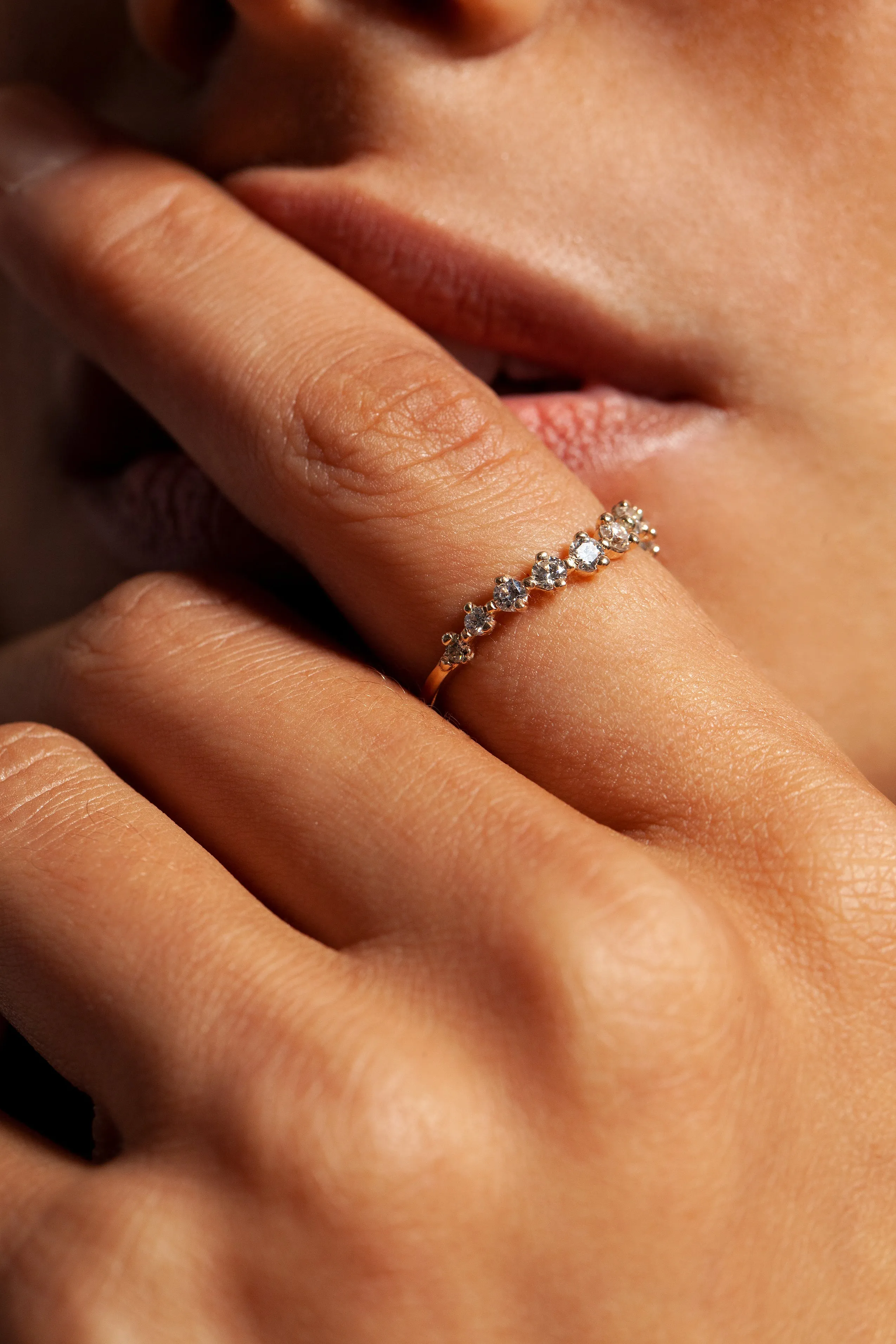 Half Band Diamond Swell Ring Size 6 - In Stock sold by Sophie Ratner product image thumbnail 2