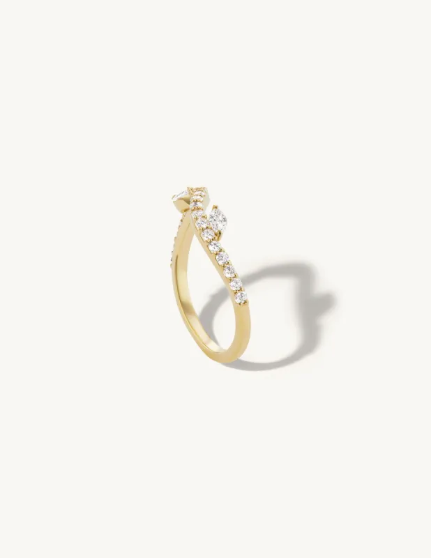 Pave Marquise Sway Band Size 6 - In Stock sold by Sophie Ratner