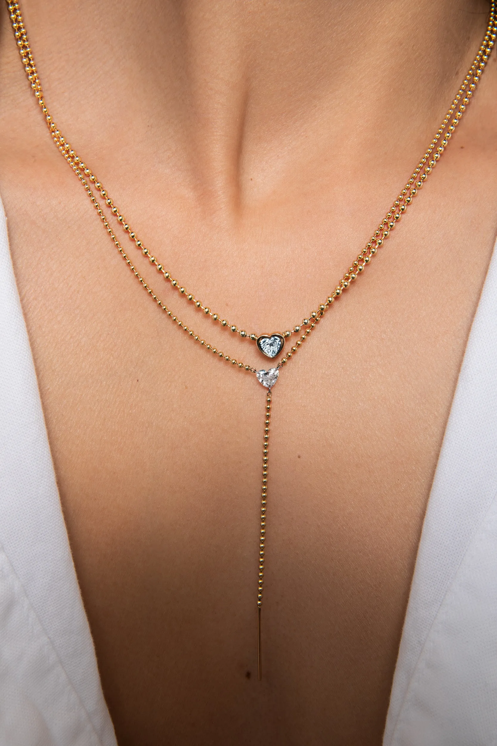 Beaded Heart Pendant sold by Sophie Ratner product image thumbnail 5