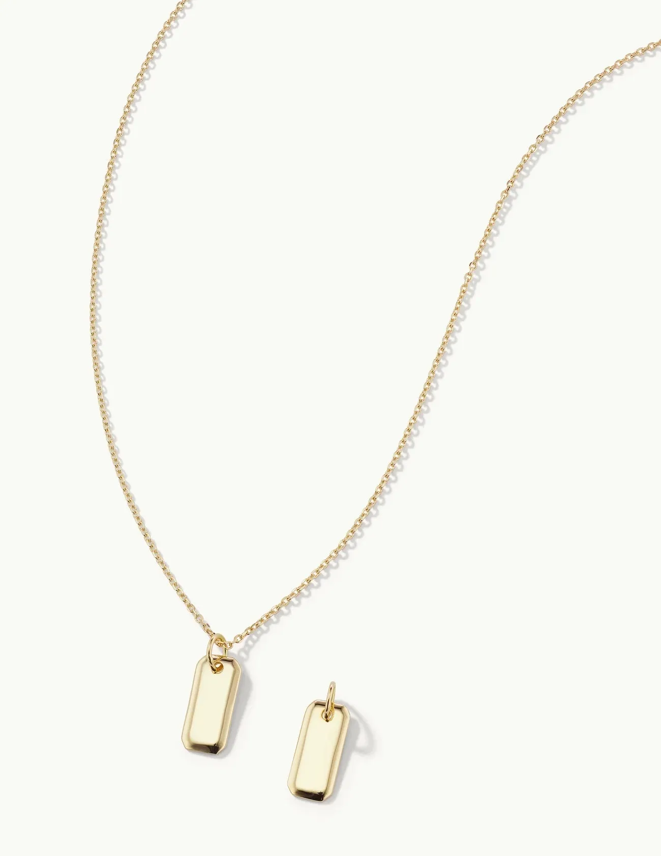 Engraved Initial Tag Charm sold by Sophie Ratner product image thumbnail 2