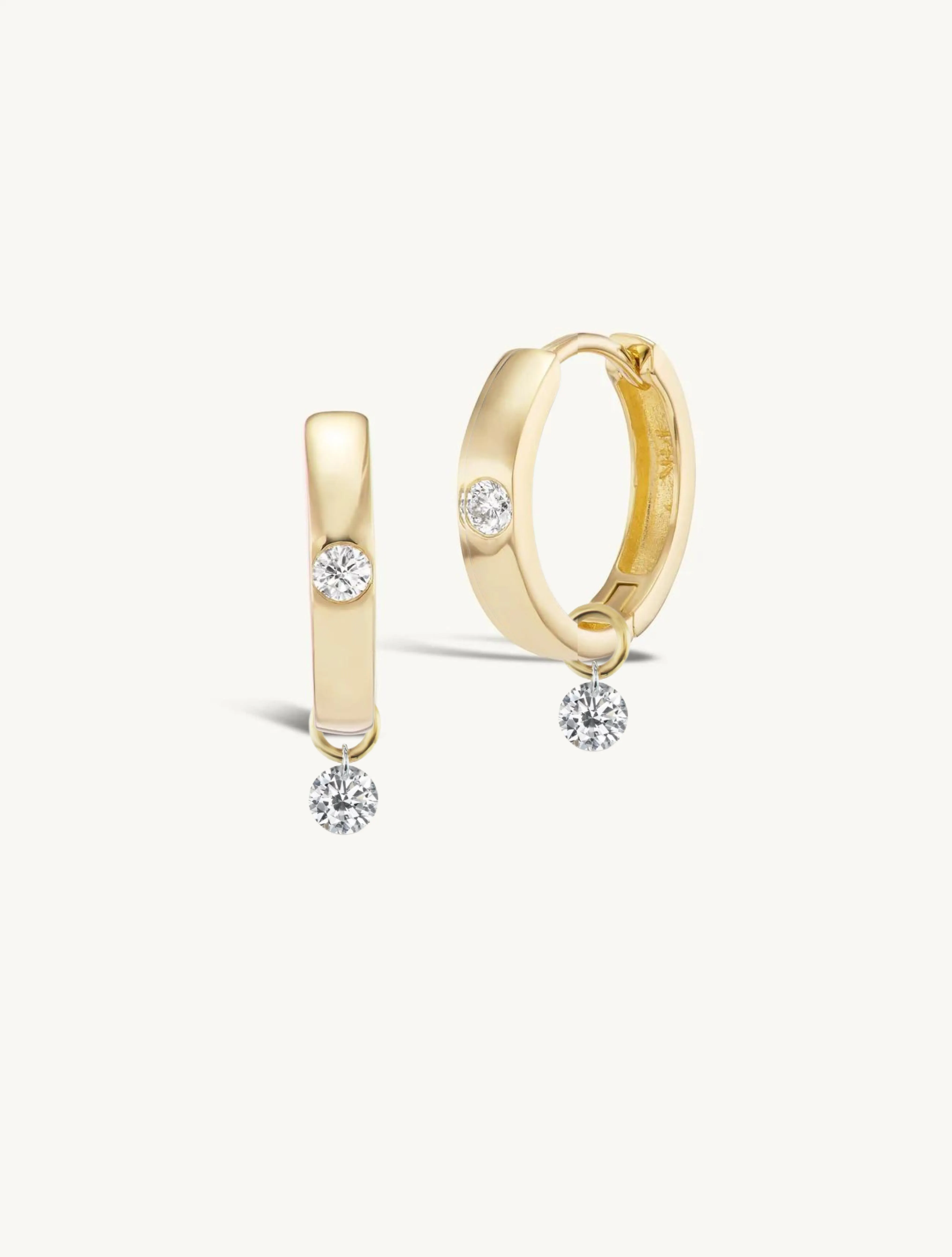 Wide Hoop with Diamond + Free Mini Diamond Charms sold by Sophie Ratner product image thumbnail 2