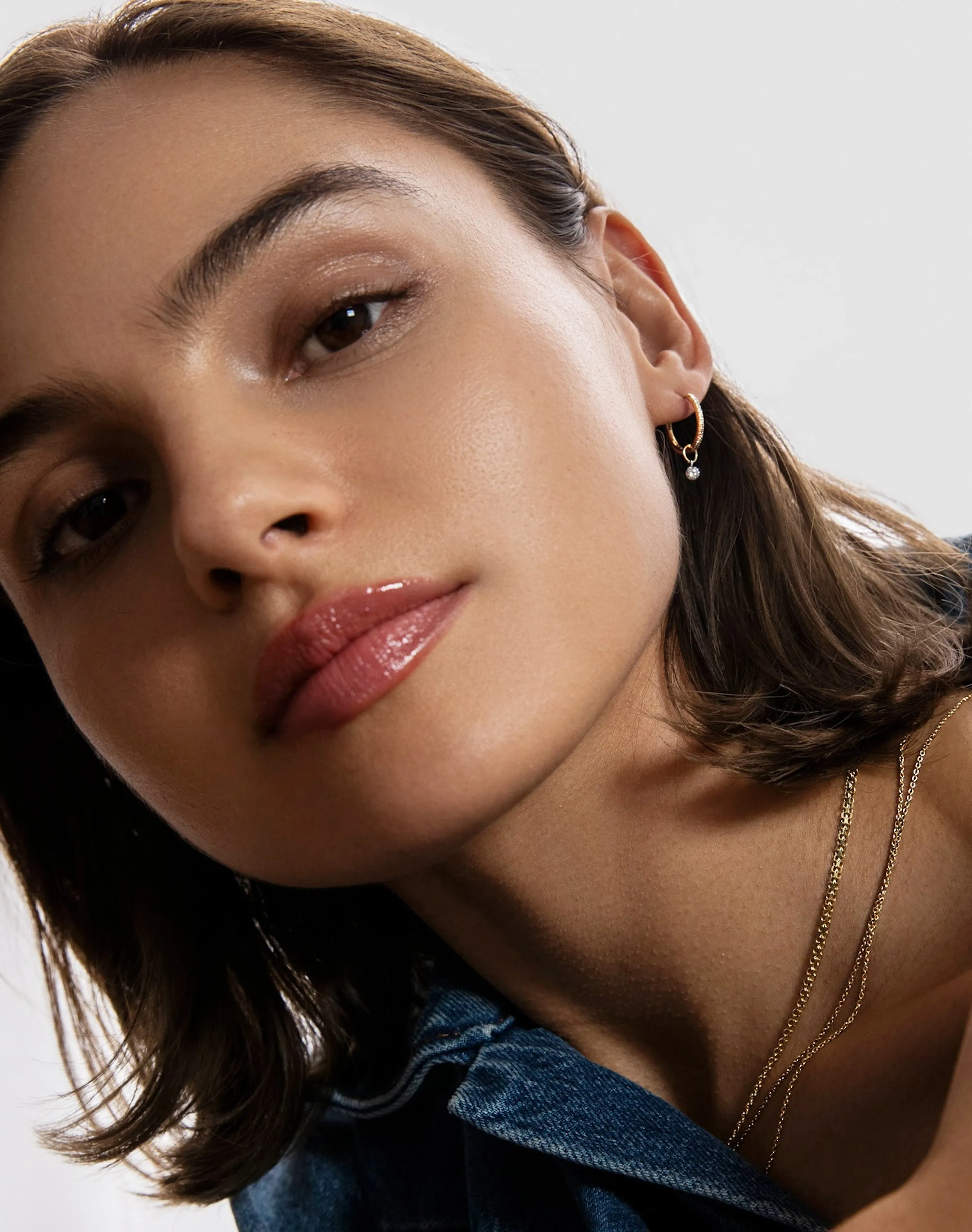 15mm Pave Huggies + Free Mini Diamond Charms sold by Sophie Ratner product image thumbnail 5