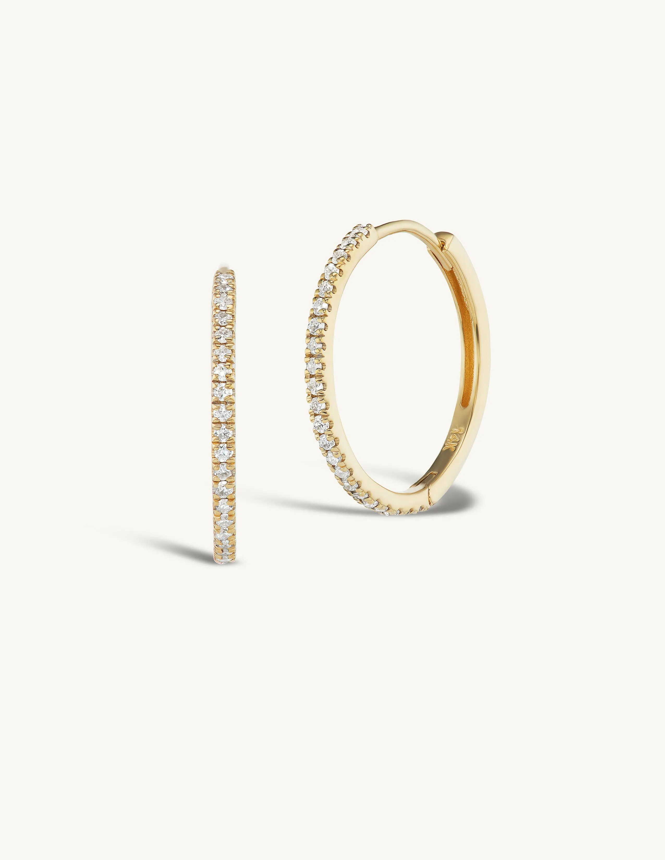 15mm Pave Huggies + Free Mini Diamond Charms sold by Sophie Ratner