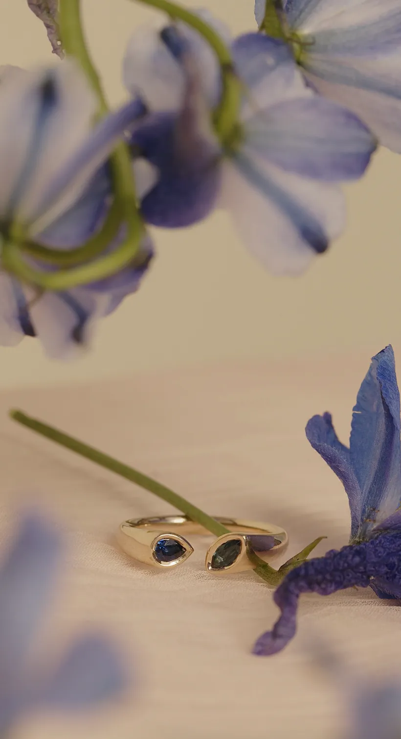 Blue Sapphire Open Band sold by Sophie Ratner product image thumbnail 4