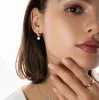 XL Round Pierced Diamond Charm Pair + Free 8mm Gold Huggies sold by Sophie Ratner