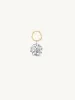 XL Round Pierced Diamond Charm Pair + Free 8mm Gold Huggies sold by Sophie Ratner