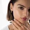 XL Round Pierced Diamond Charm Pair + Free 8mm Gold Huggies sold by Sophie Ratner