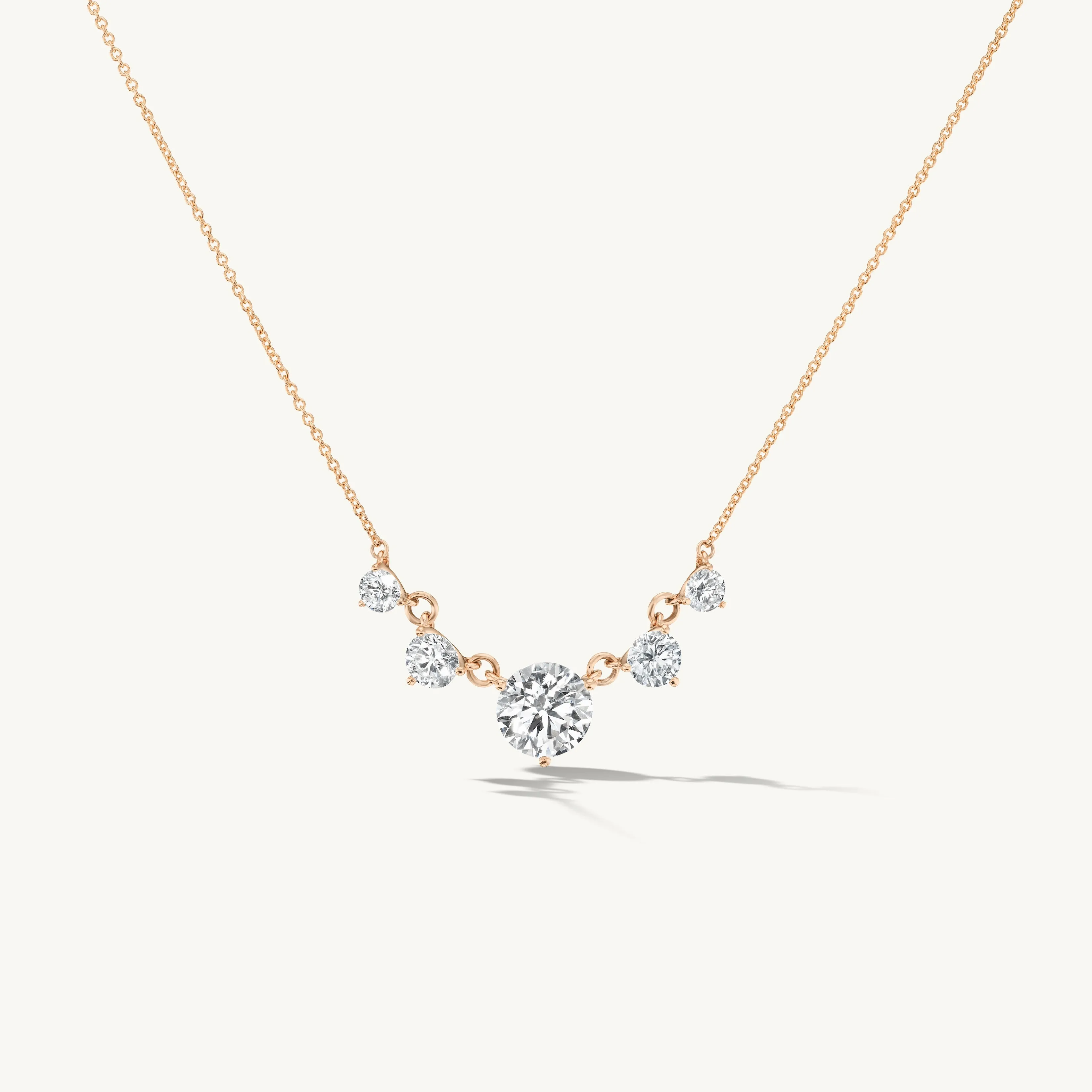 Graduating Diamond Fluted Necklace sold by Sophie Ratner product image thumbnail 3