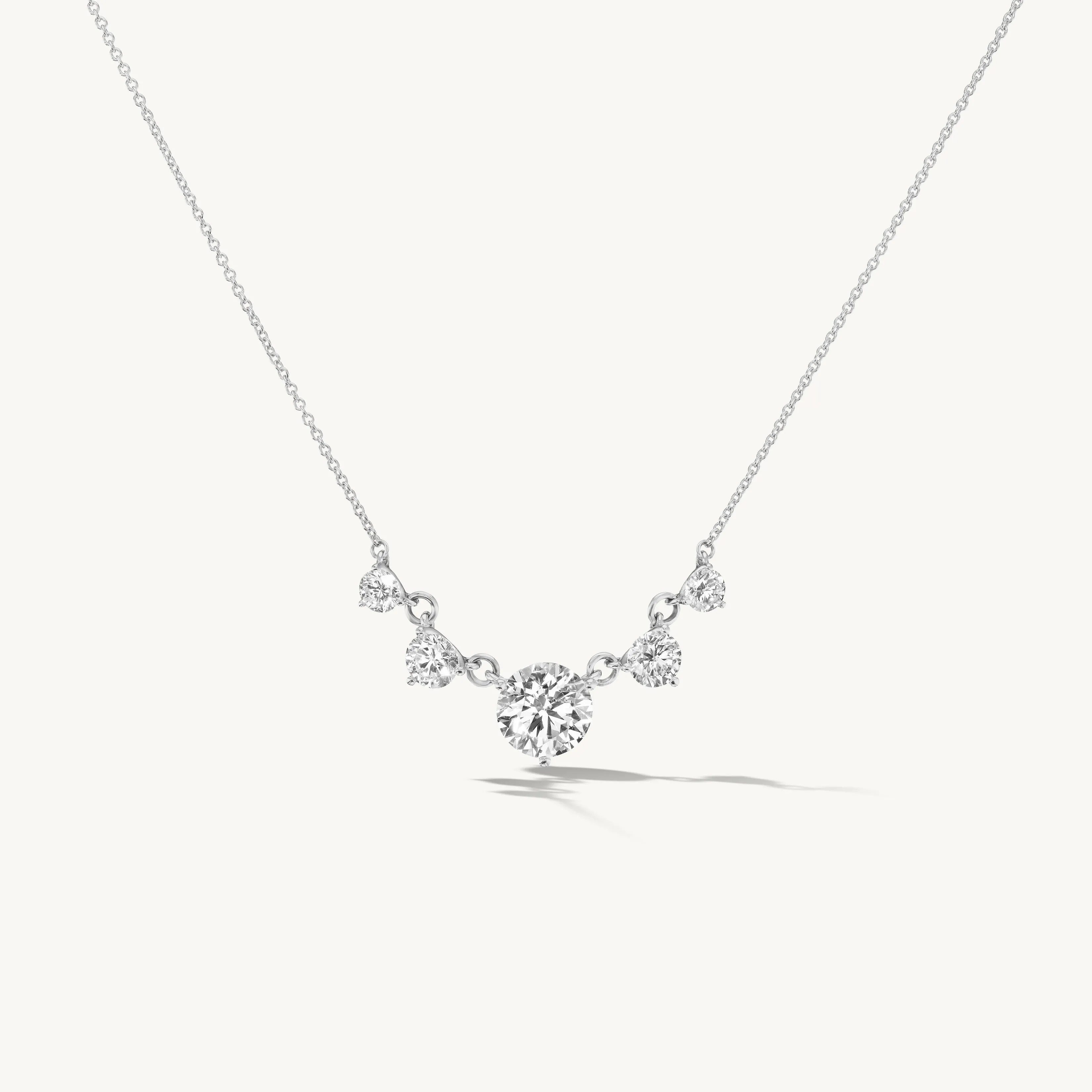 Graduating Diamond Fluted Necklace sold by Sophie Ratner product image thumbnail 4