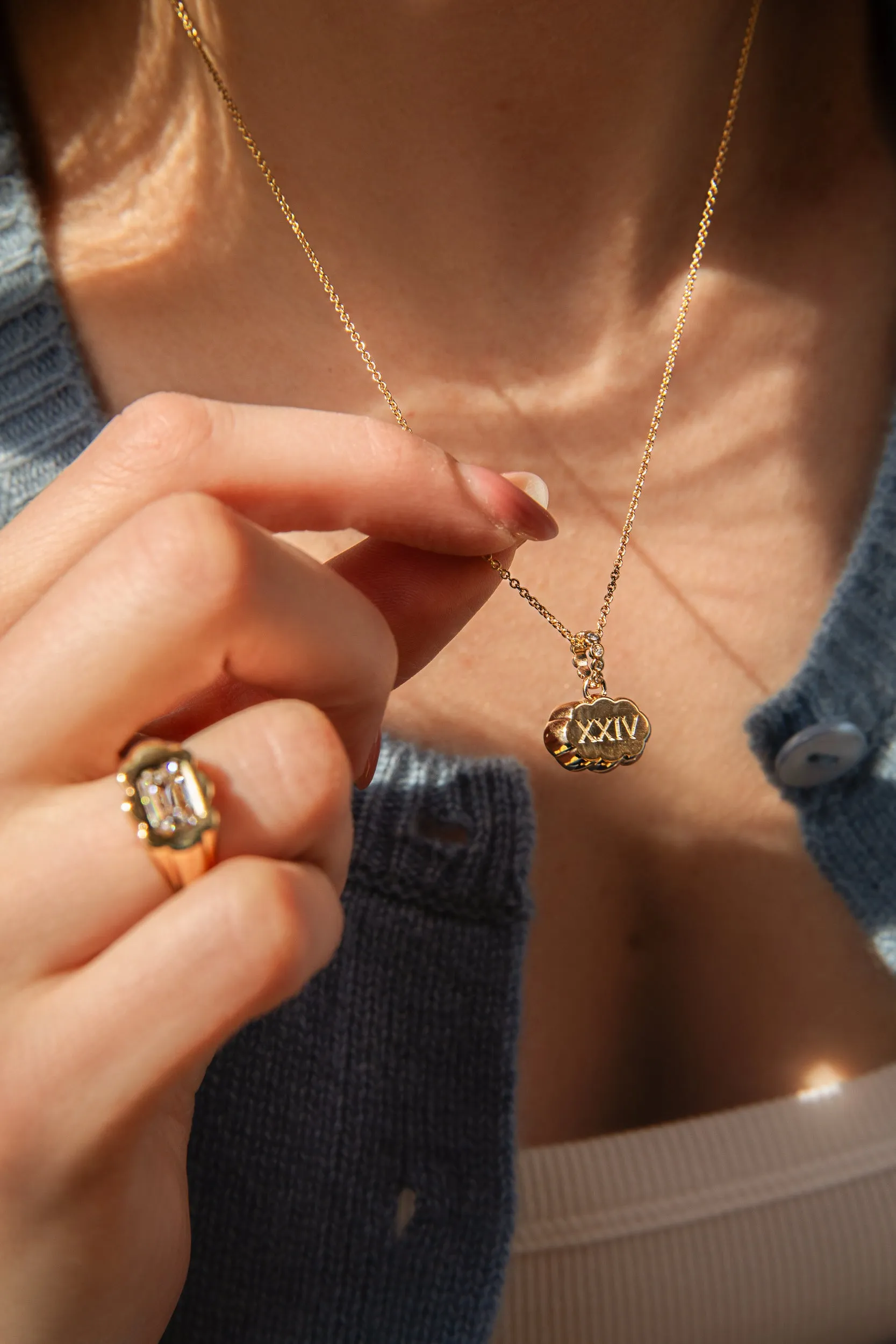 Cloud Pendant Necklace sold by Sophie Ratner product image thumbnail 4