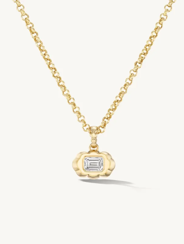 Cloud Diamond Pendant Necklace made by Sophie Ratner