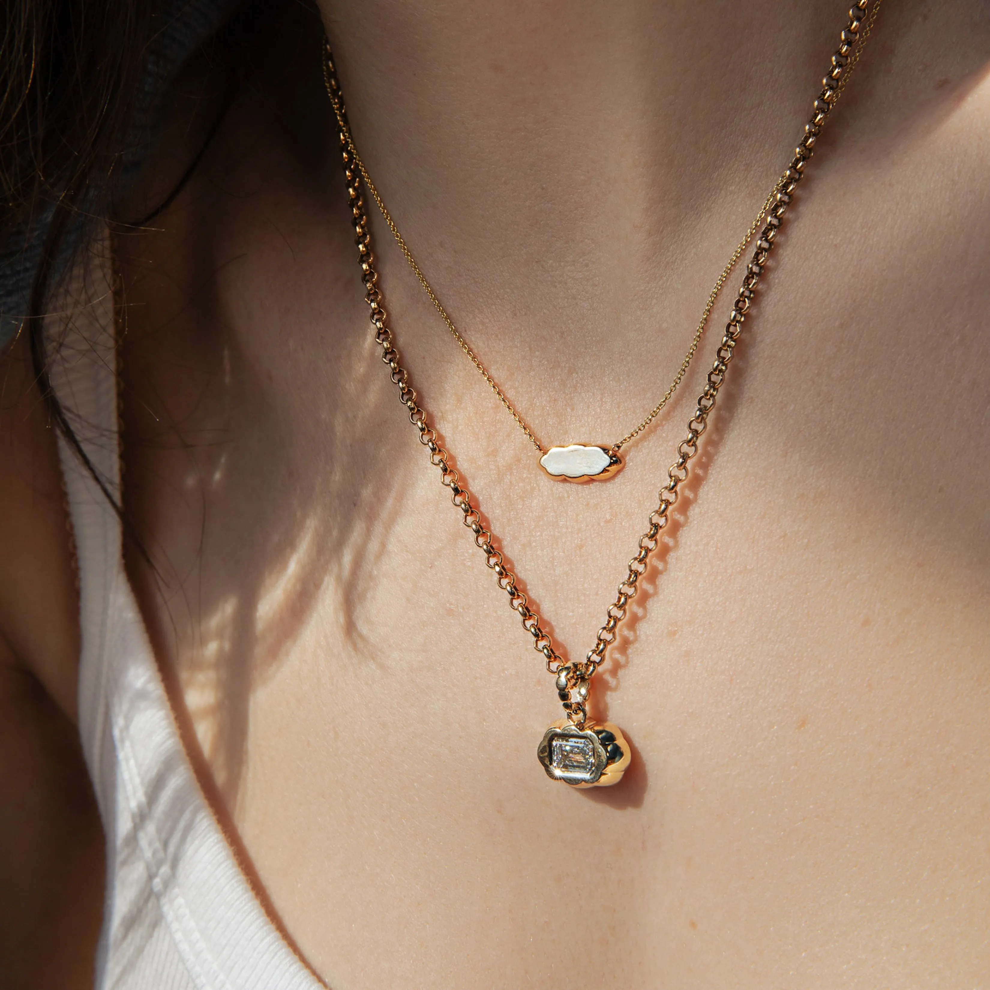 Cloud Diamond Pendant Necklace sold by Sophie Ratner product image thumbnail 2
