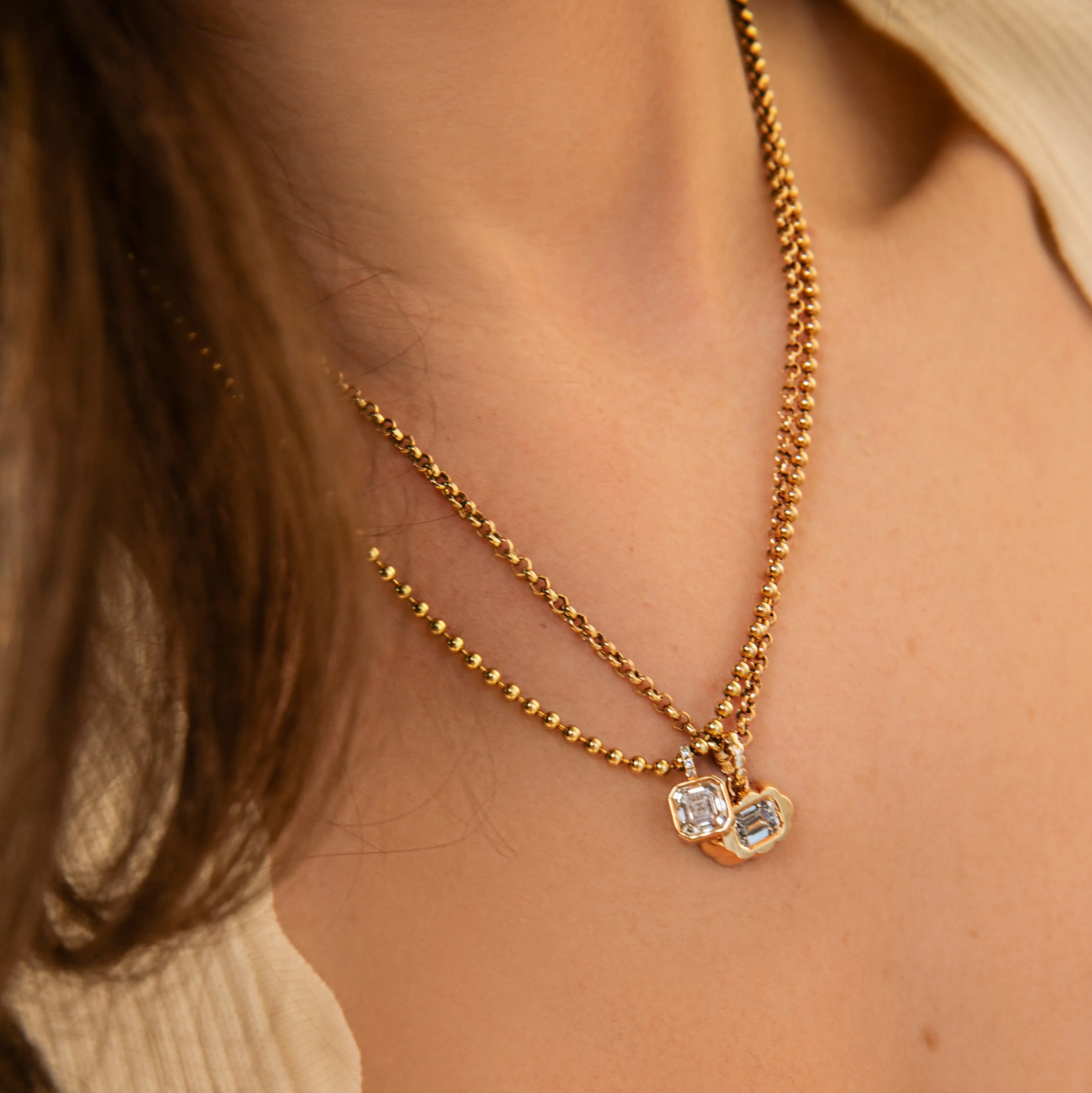 Cloud Diamond Pendant Necklace sold by Sophie Ratner product image thumbnail 4