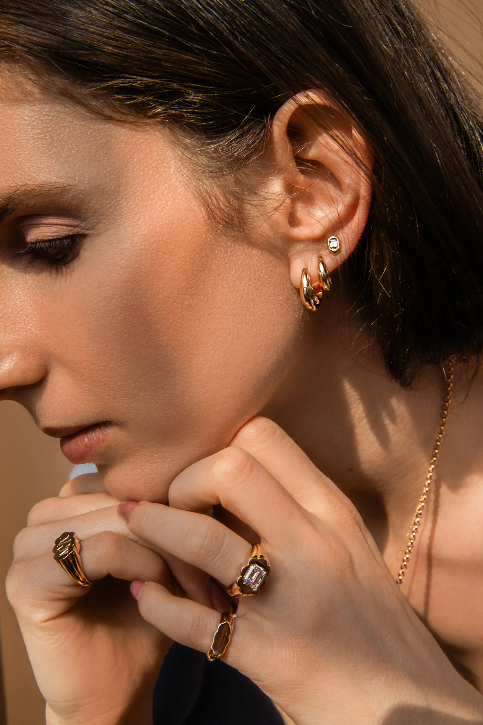 14mm Cloud Hoops - In Stock sold by Sophie Ratner product image thumbnail 3