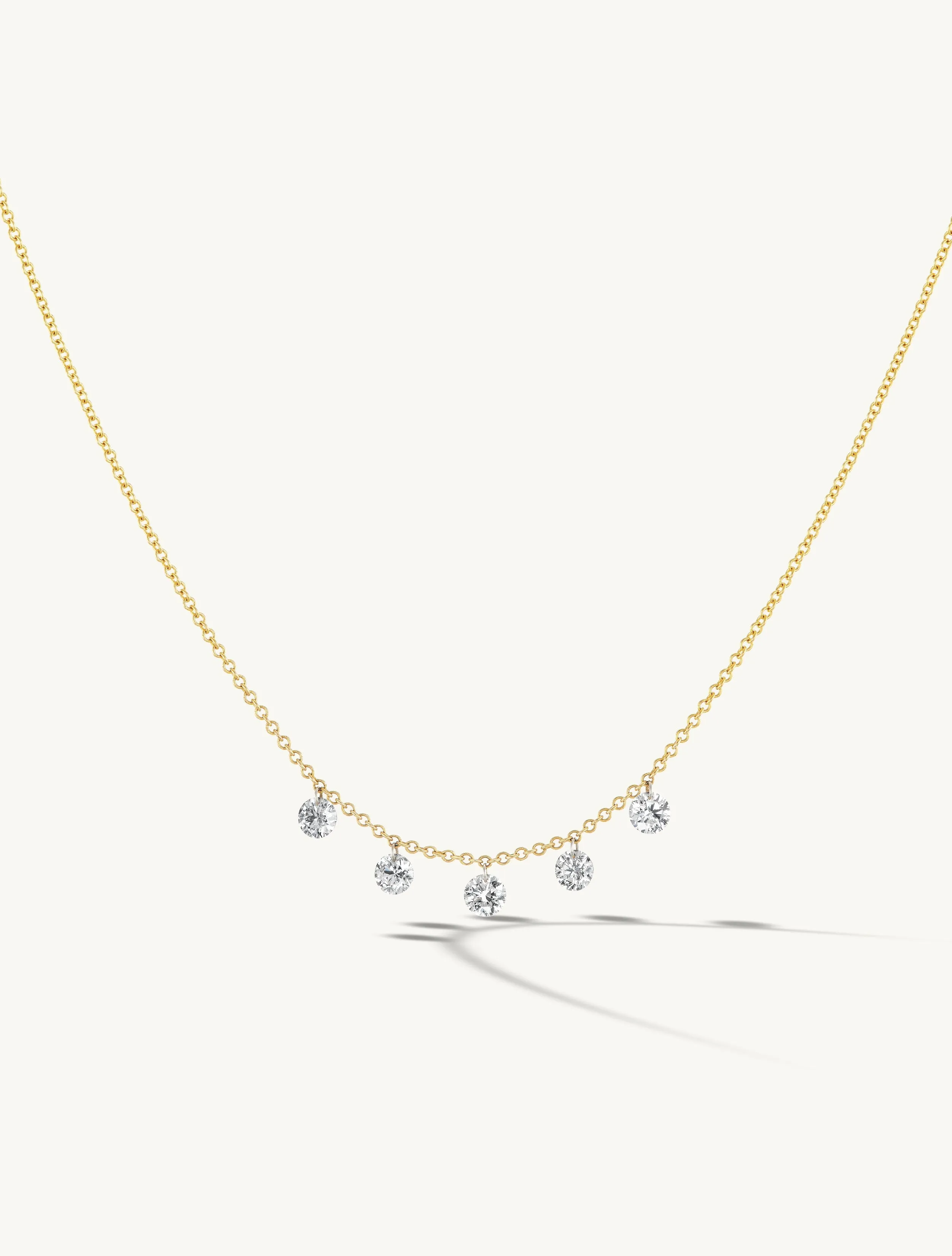 Pierced Five Diamond Necklace - In Stock sold by Sophie Ratner