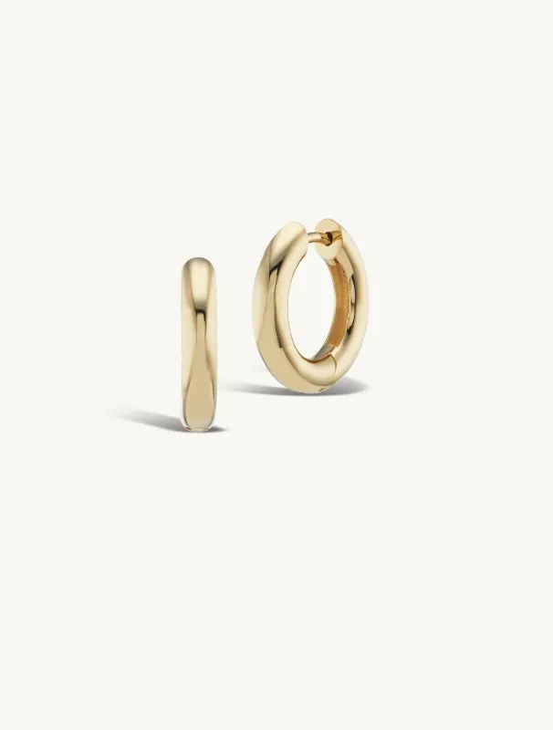 Sunrise Hoop + Free Mini Round Pierced Diamond Charms sold by Sophie Ratner