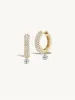 Sunrise Pave Hoop + Free Mini Round Diamond Charms sold by Sophie Ratner