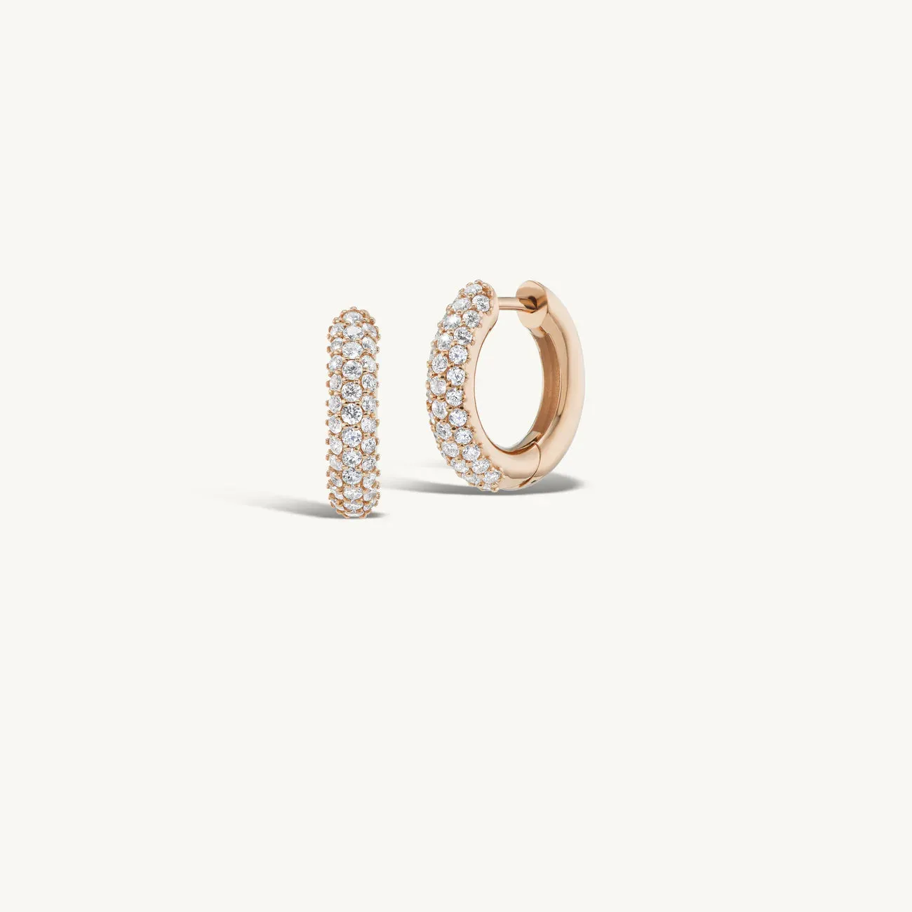 Sunrise Pave Hoop + Free Mini Round Diamond Charms sold by Sophie Ratner product image thumbnail 5