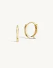 8mm Gold Huggies + Free Mini Round Diamond Charms sold by Sophie Ratner
