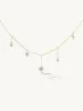Pierced Pear Five Diamond Necklace sold by Sophie Ratner