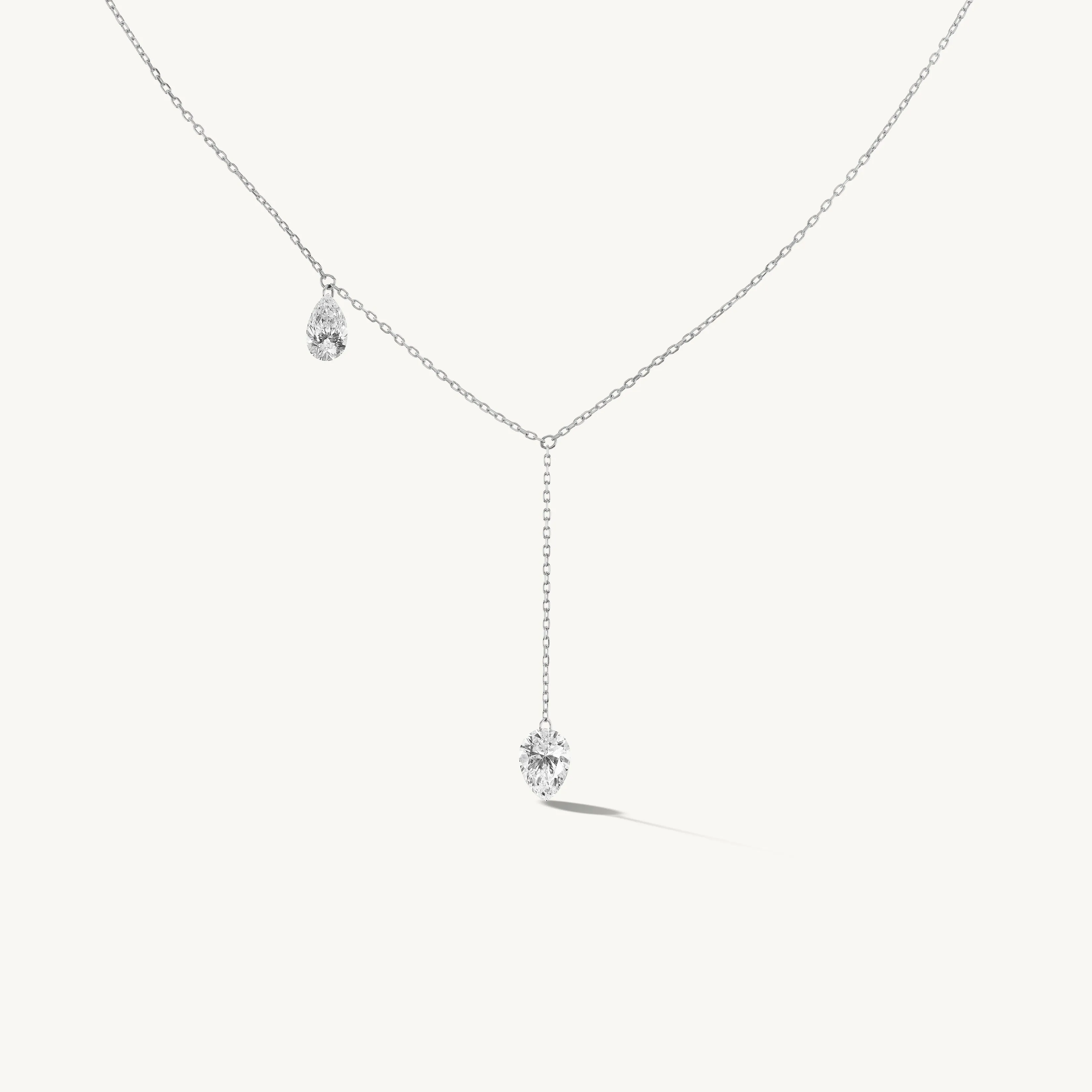 Duo Pierced Pear Diamond Necklace sold by Sophie Ratner product image thumbnail 5