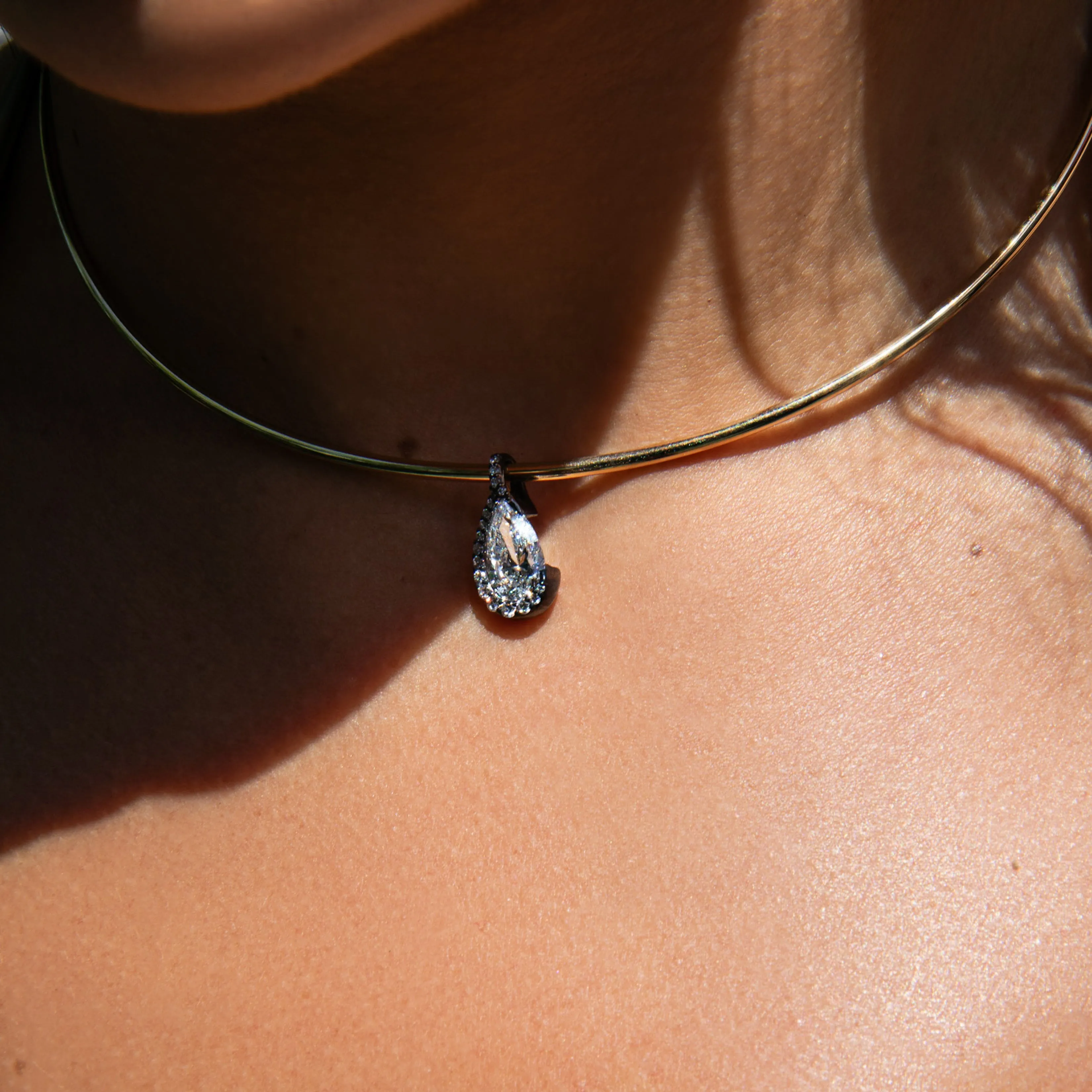 Patina Droplet Pendant Necklace sold by Sophie Ratner product image thumbnail 2