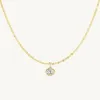SRJ x ZM Oval Diamond and Enamel Pendant + Free Chain Necklace sold by Sophie Ratner