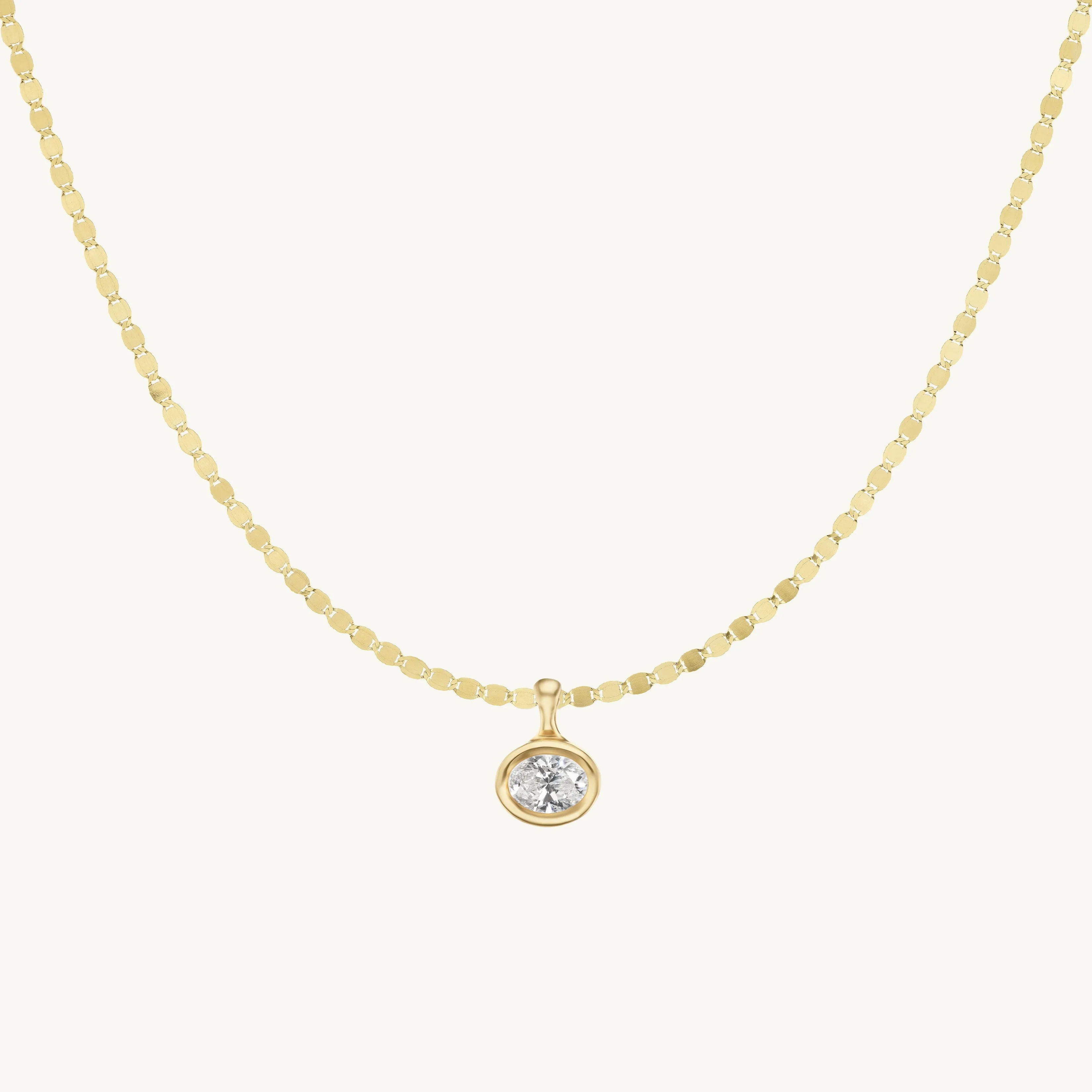 SRJ x ZM Oval Diamond and Enamel Pendant + Free Chain Necklace sold by Sophie Ratner product image thumbnail 2