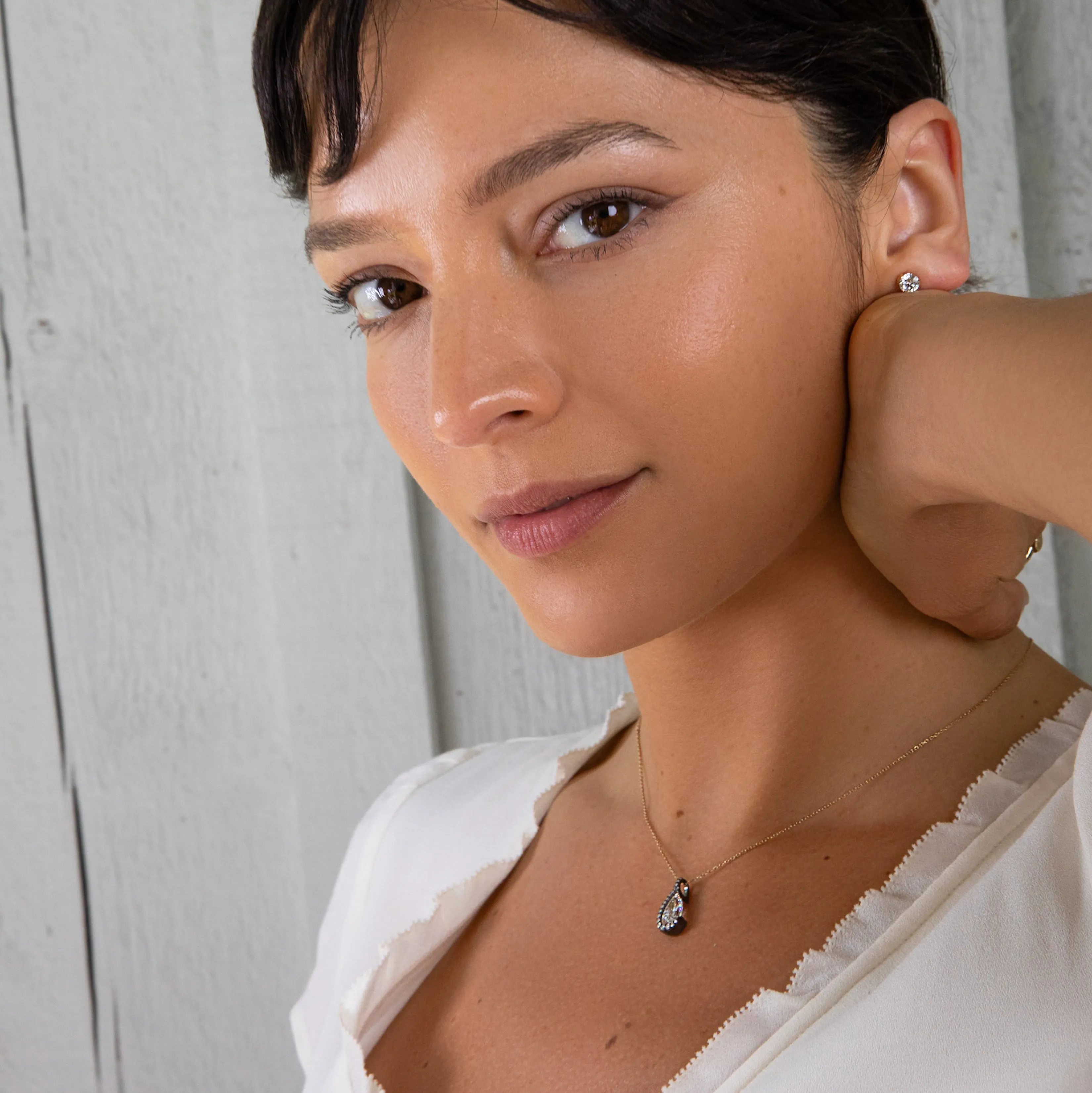 Patina Droplet Pendant + Free Chain Necklace sold by Sophie Ratner product image thumbnail 5