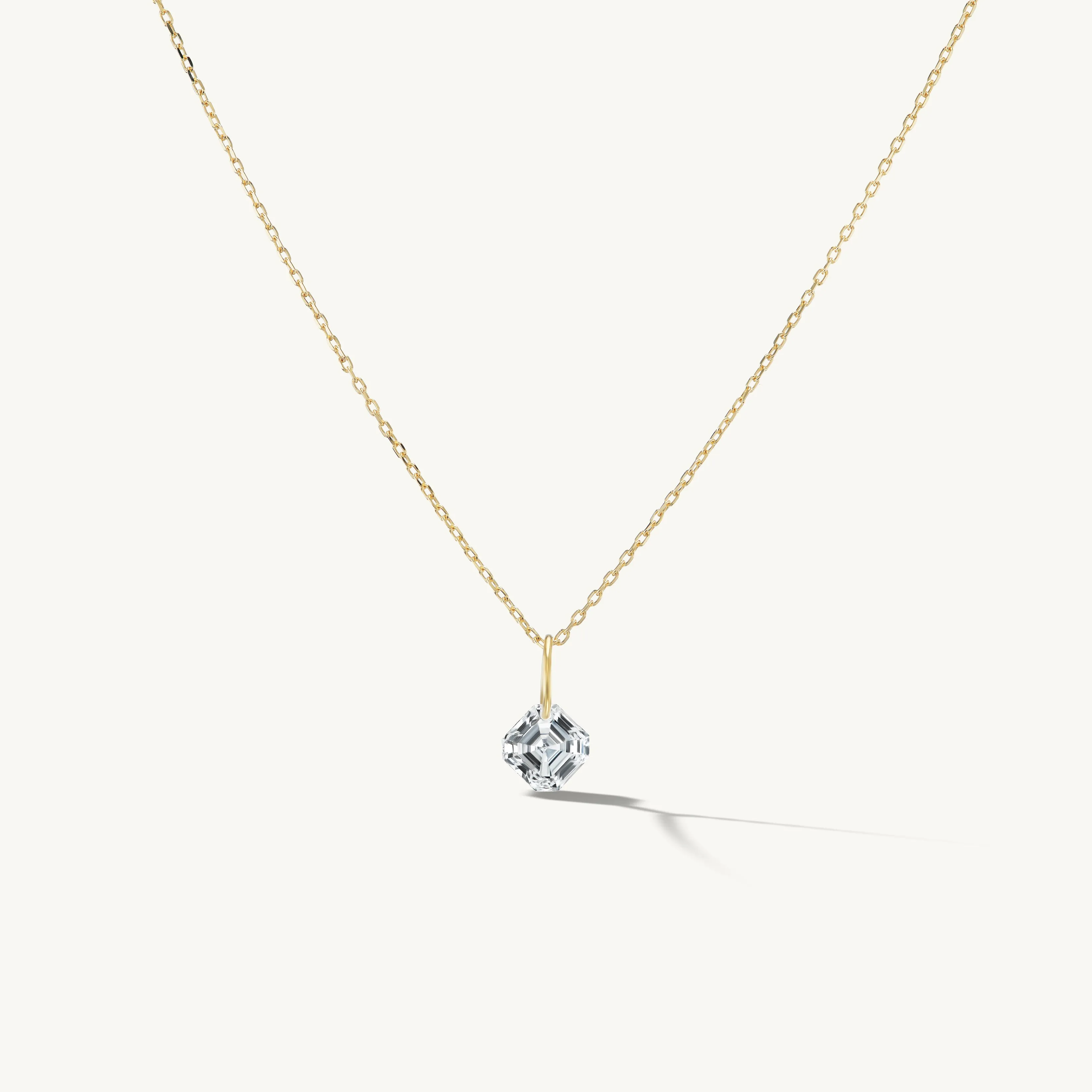 XL Asscher Pierced Diamond Charm + Free Chain Necklace sold by Sophie Ratner product image thumbnail 4