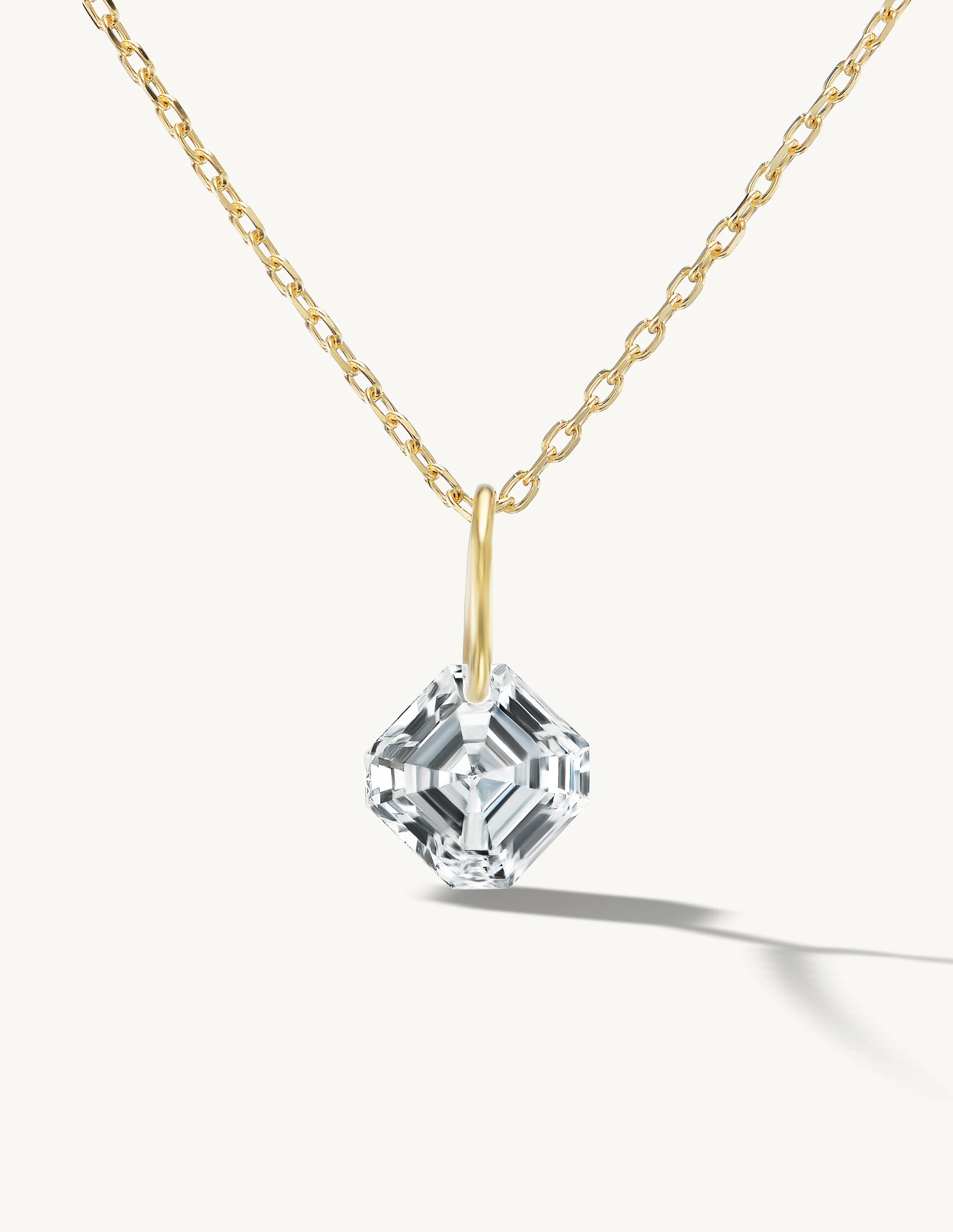 XL Asscher Pierced Diamond Charm + Free Chain Necklace sold by Sophie Ratner product image thumbnail 2