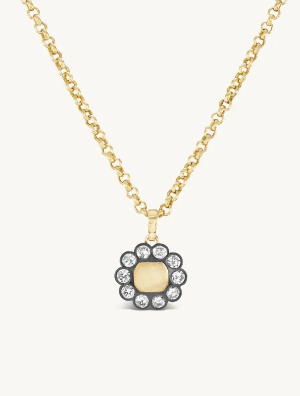 Patina Flower Pendant Necklace sold by Sophie Ratner