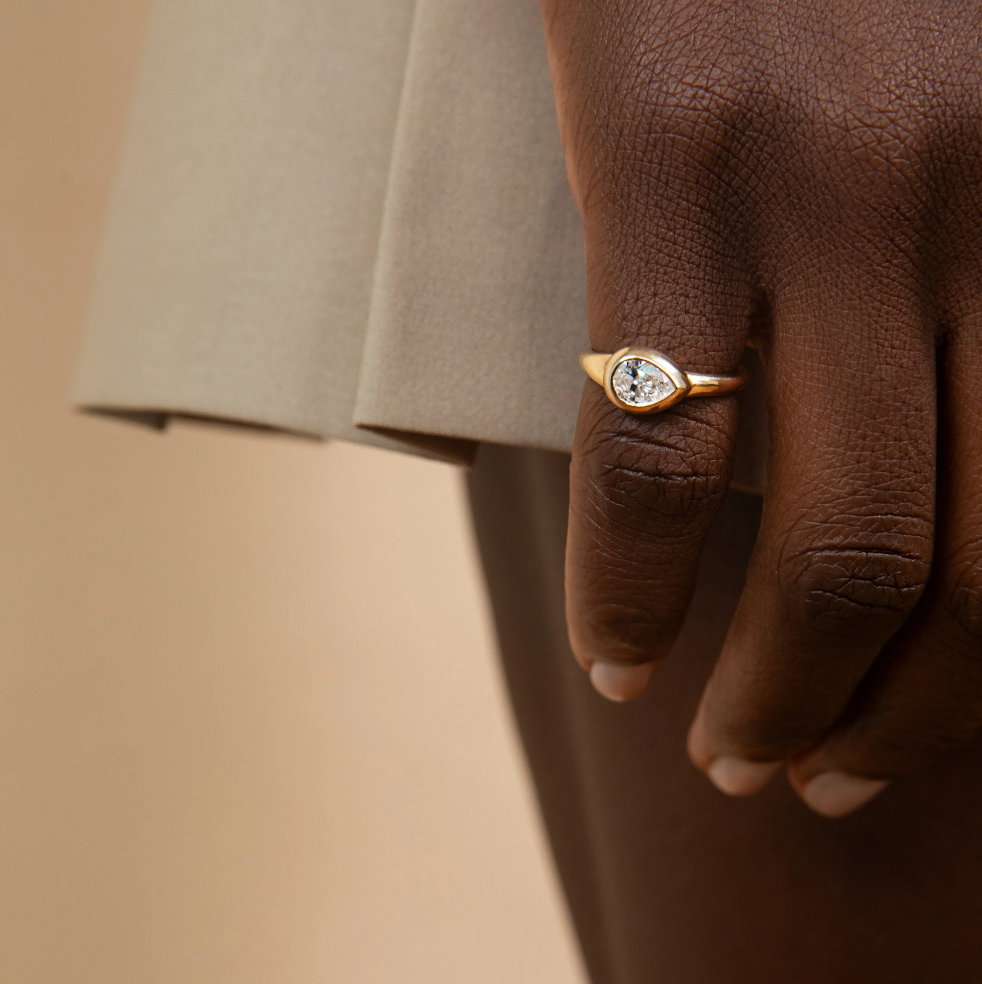 Venus Pear Pinky Ring sold by Sophie Ratner product image thumbnail 2