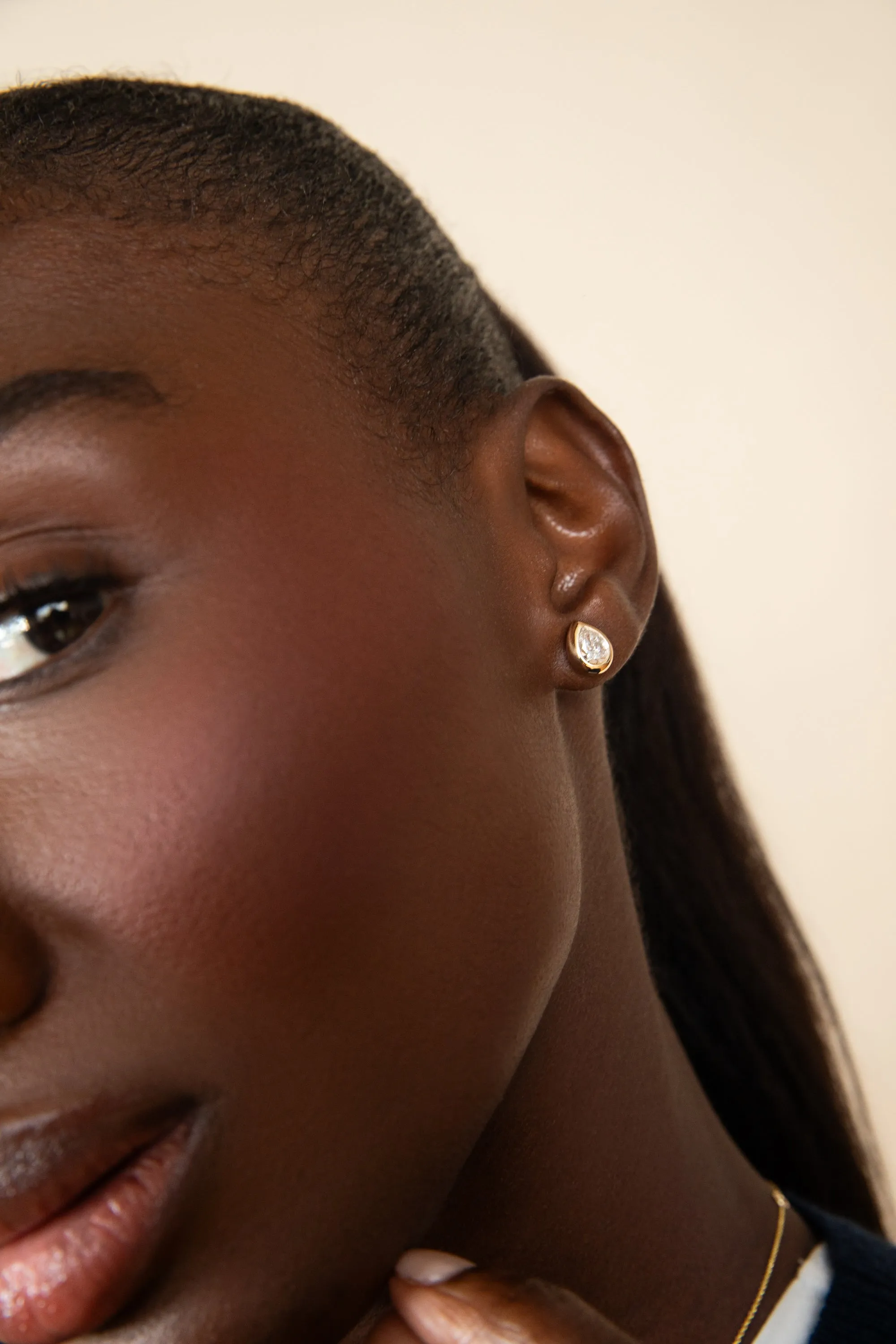 Large Pear Venus Stud sold by Sophie Ratner product image thumbnail 5