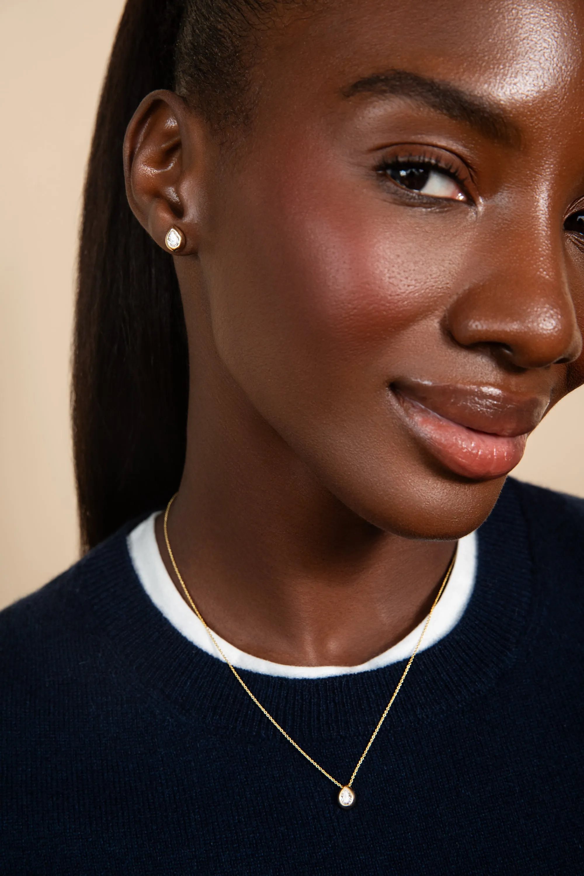 Medium Pear Venus Stud sold by Sophie Ratner product image thumbnail 3