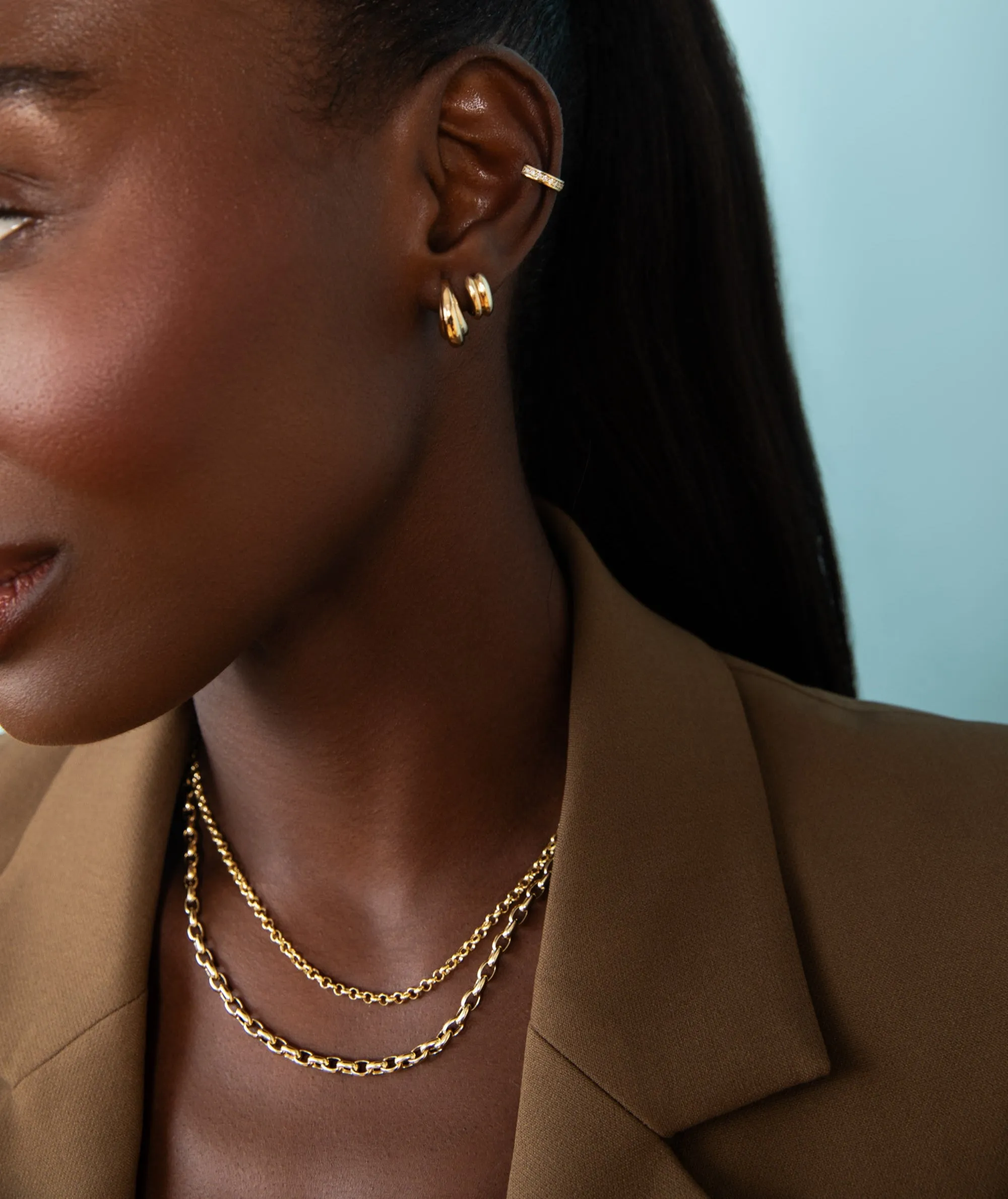 Chunky Rolo Chain Necklace sold by Sophie Ratner product image thumbnail 3