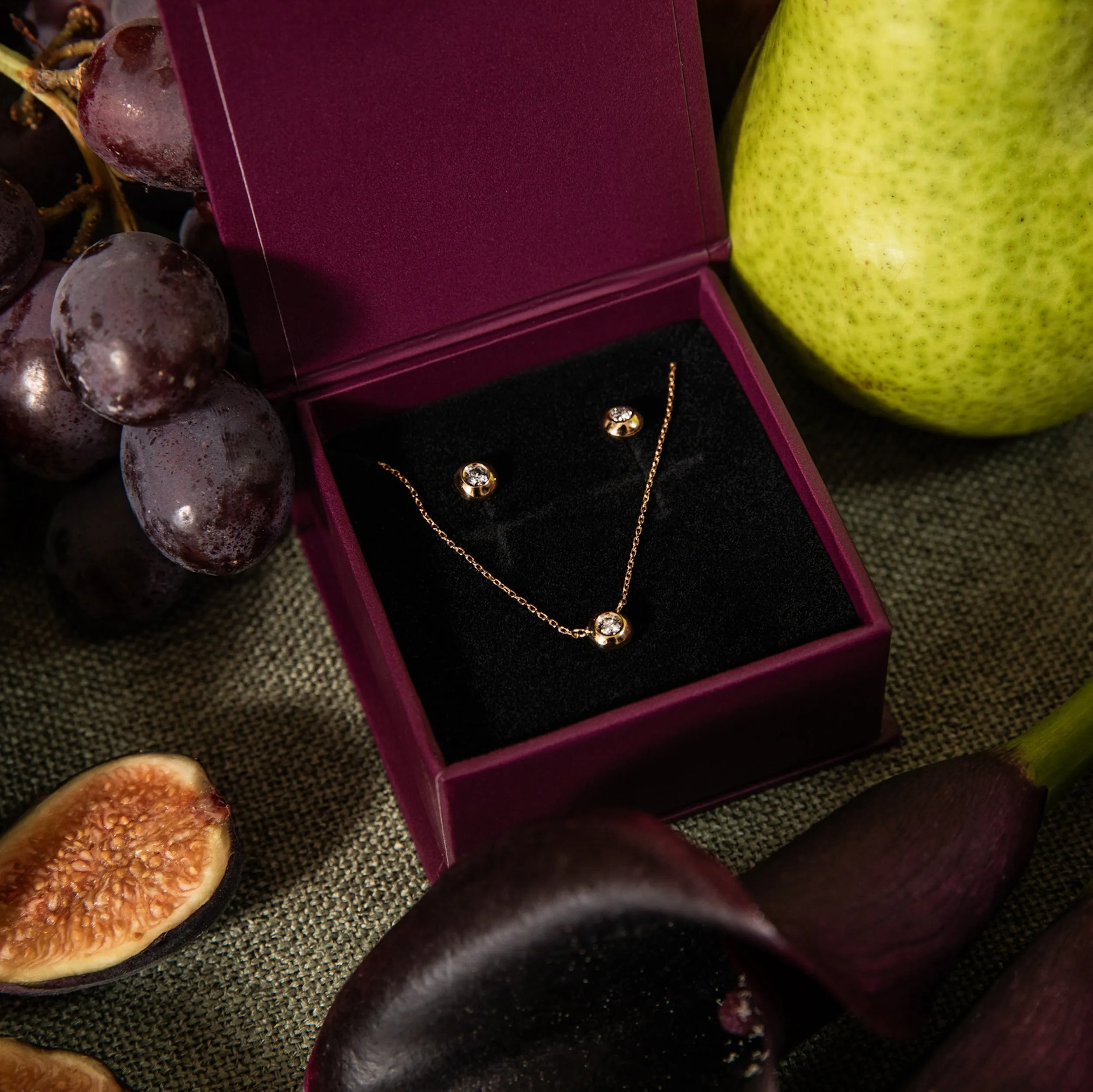 Free Holiday Gift Box: Diamond Studs & Necklace sold by Sophie Ratner product image thumbnail 2