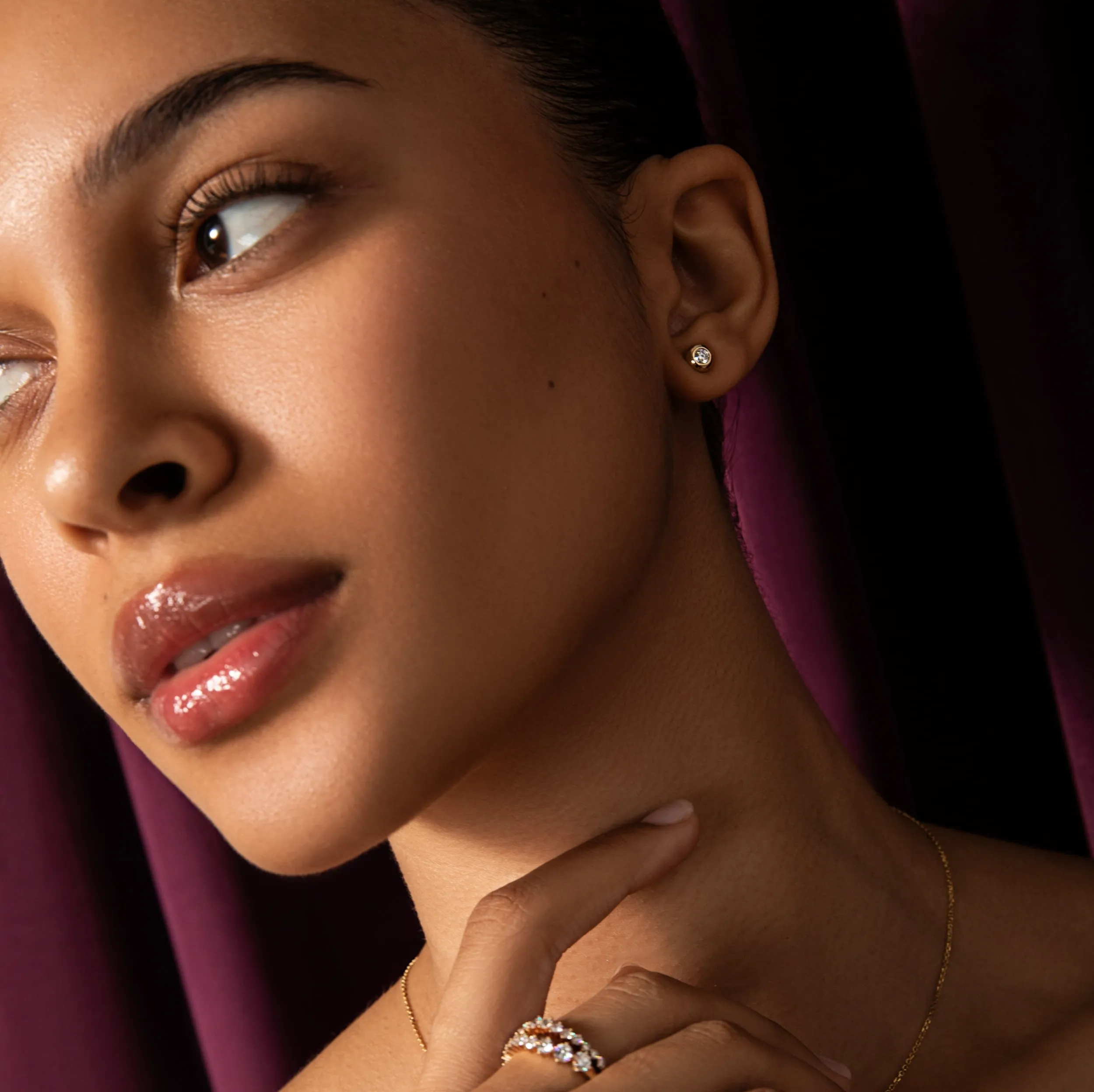 Free Holiday Gift Box: Diamond Studs & Necklace sold by Sophie Ratner product image thumbnail 5