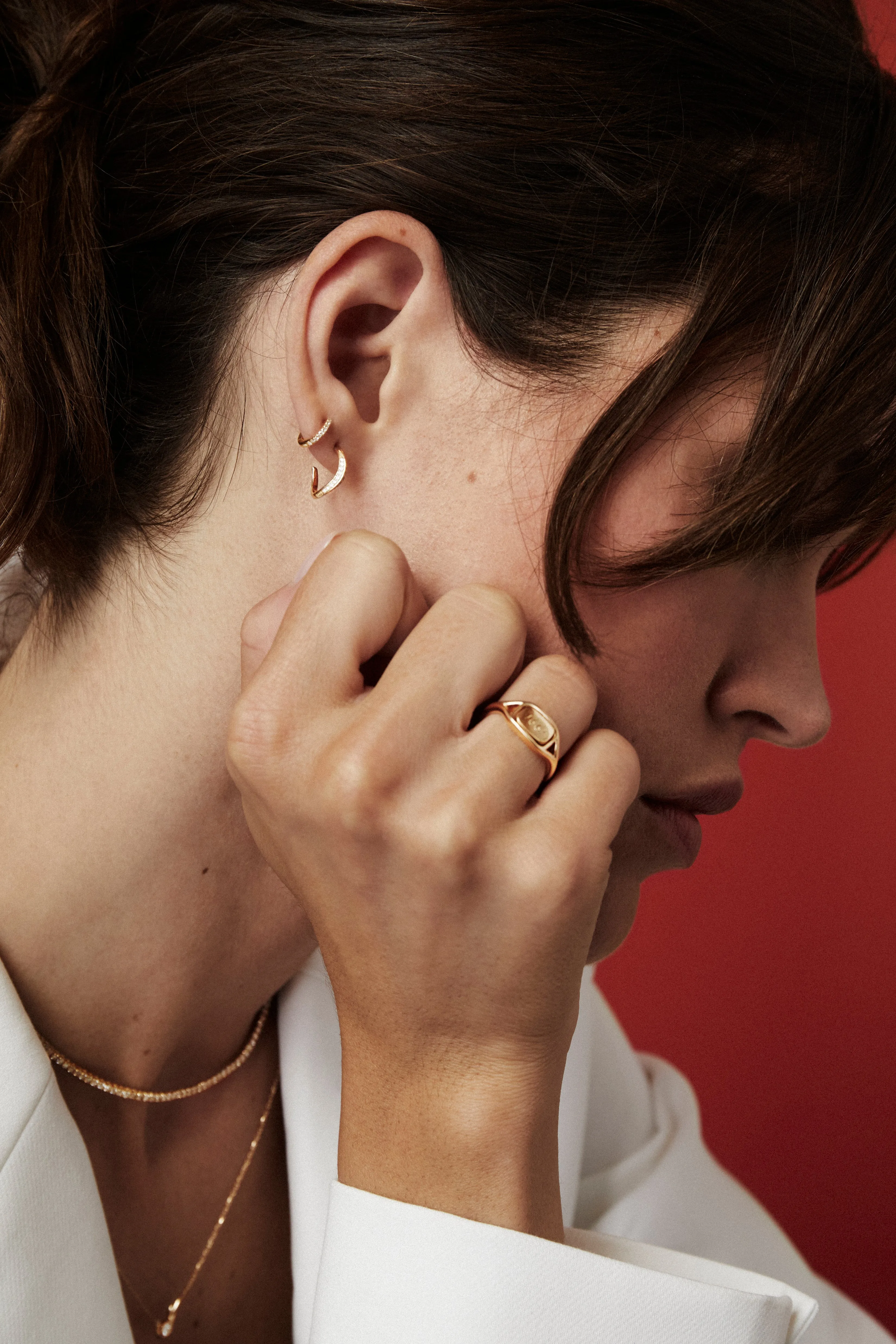 Pave Tidal Hoops - In Stock sold by Sophie Ratner product image thumbnail 2