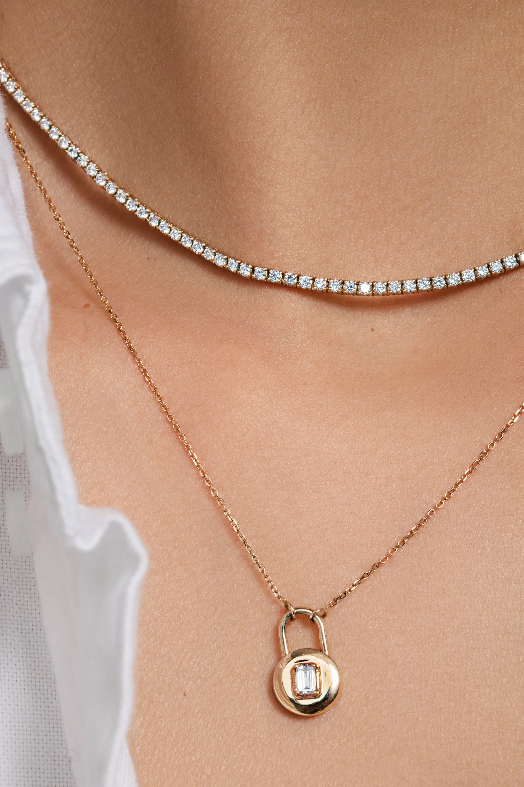 Classic Diamond Tennis Necklace - In Stock sold by Sophie Ratner product image thumbnail 4