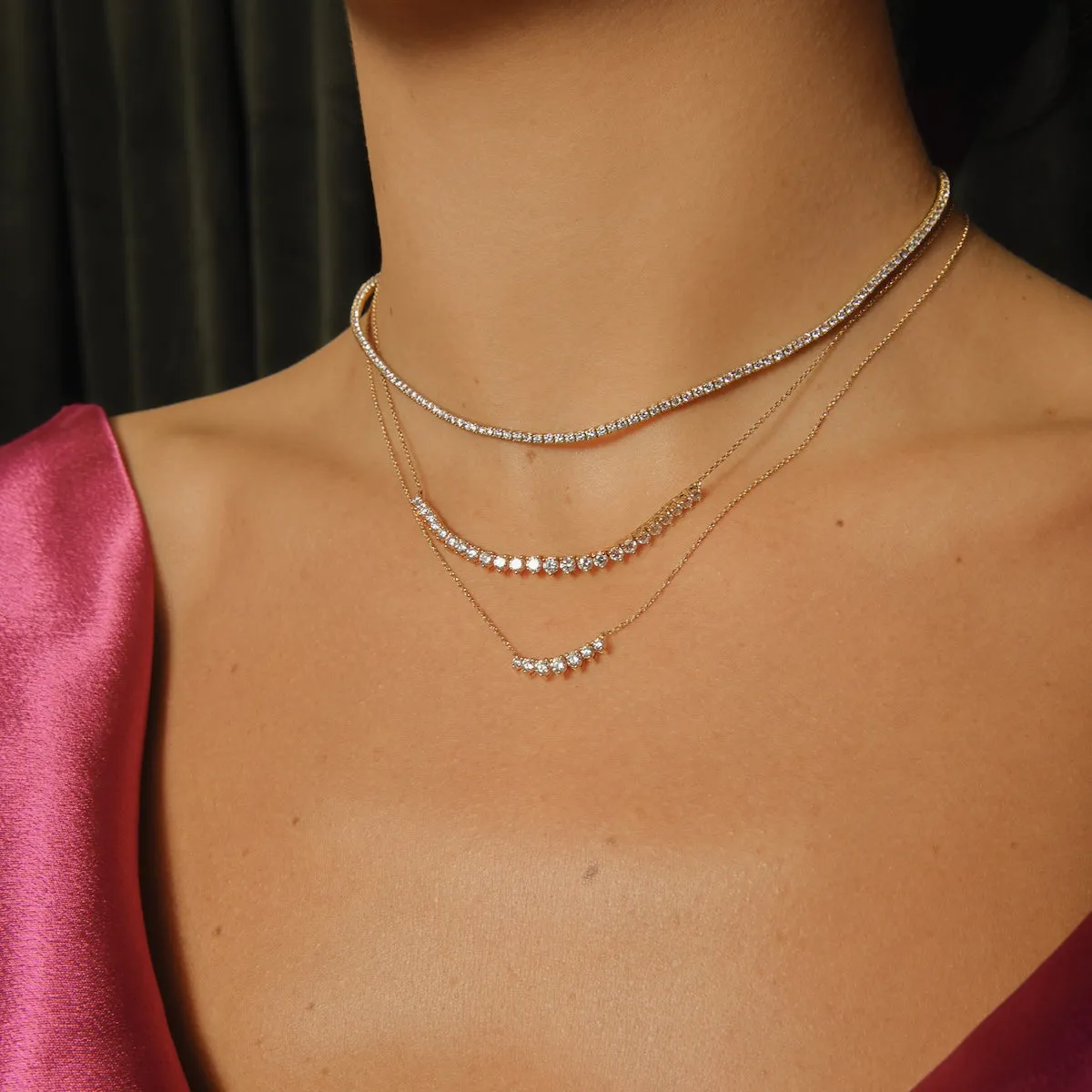 Classic Diamond Tennis Necklace - In Stock sold by Sophie Ratner product image thumbnail 3