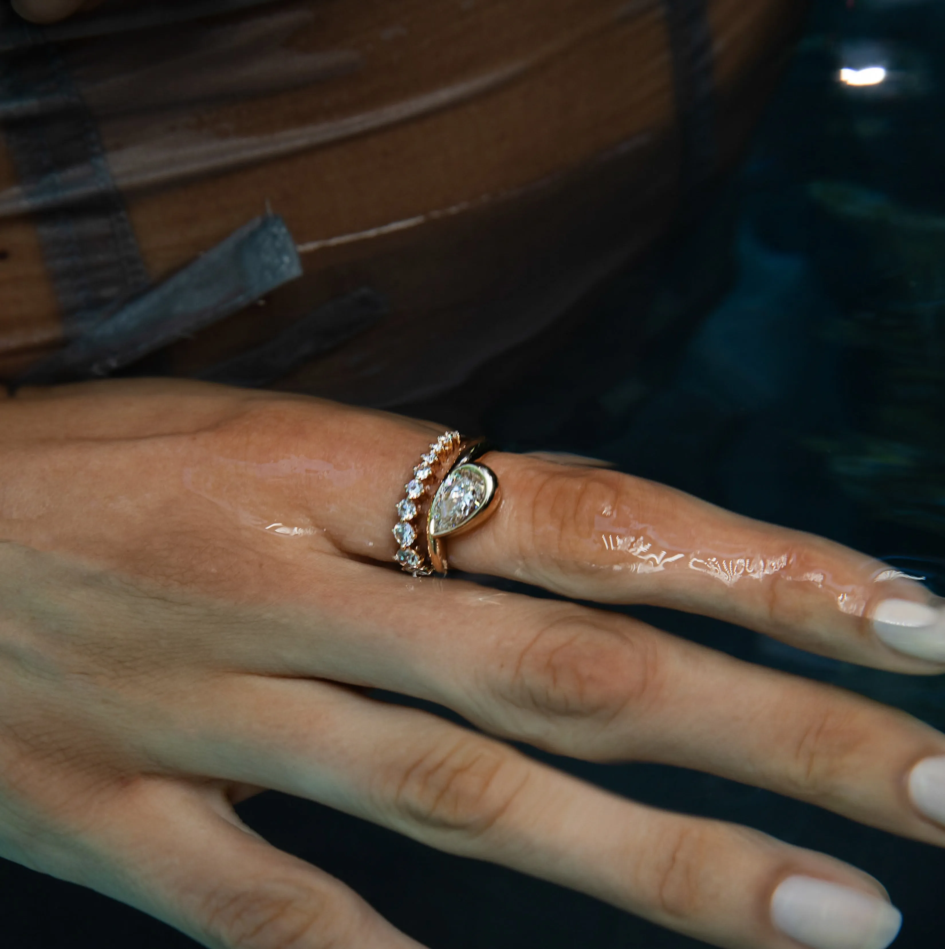 Waved Droplet Ring Size 7 - In Stock sold by Sophie Ratner product image thumbnail 4