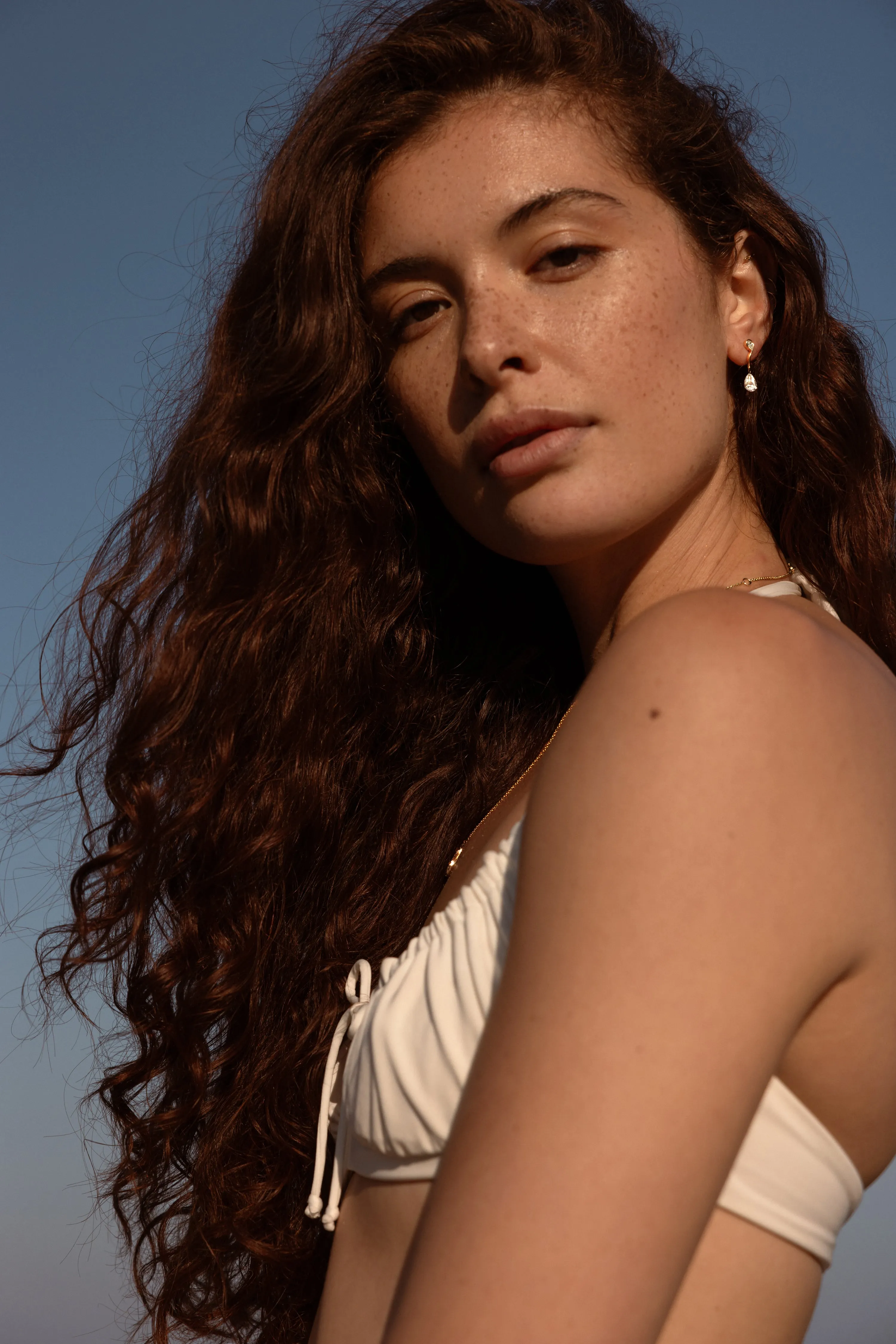 Diamond Forever Earring with Hanging Pear - In Stock sold by Sophie Ratner product image thumbnail 5