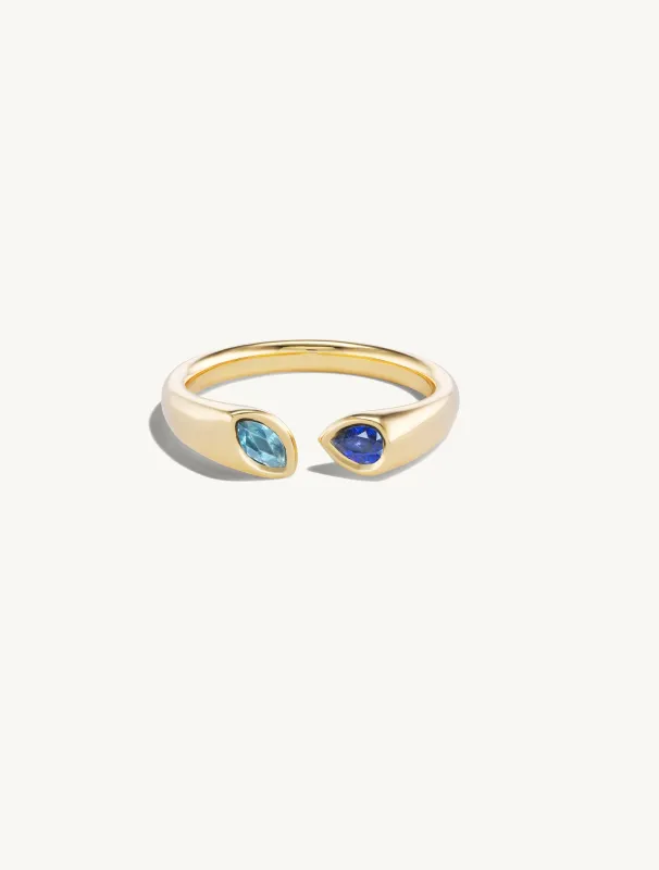 Blue Sapphire Open Band - In Stock made by Sophie Ratner