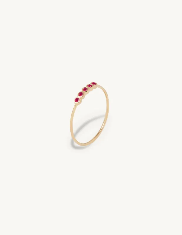 Five Ruby Orbit Ring sold by Sophie Ratner