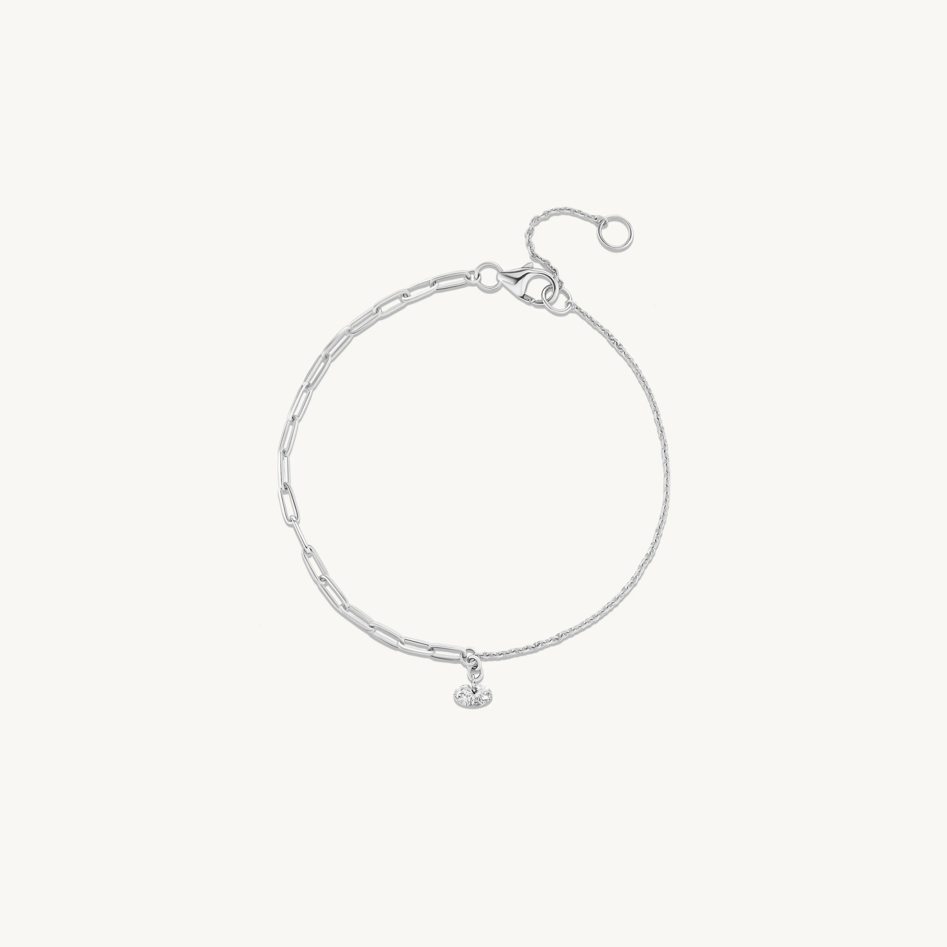 Pierced Oval Diamond Duo Chain Bracelet sold by Sophie Ratner product image thumbnail 5