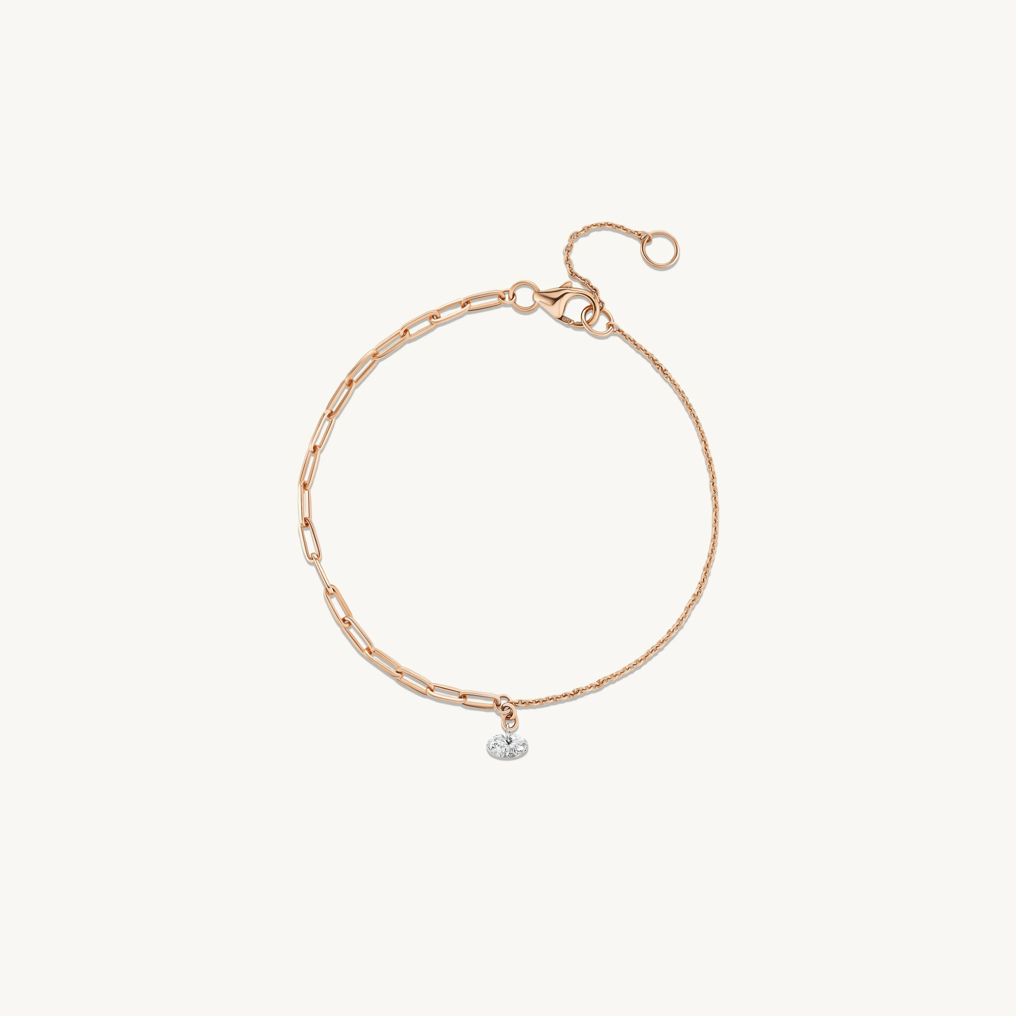 Pierced Oval Diamond Duo Chain Bracelet sold by Sophie Ratner product image thumbnail 4