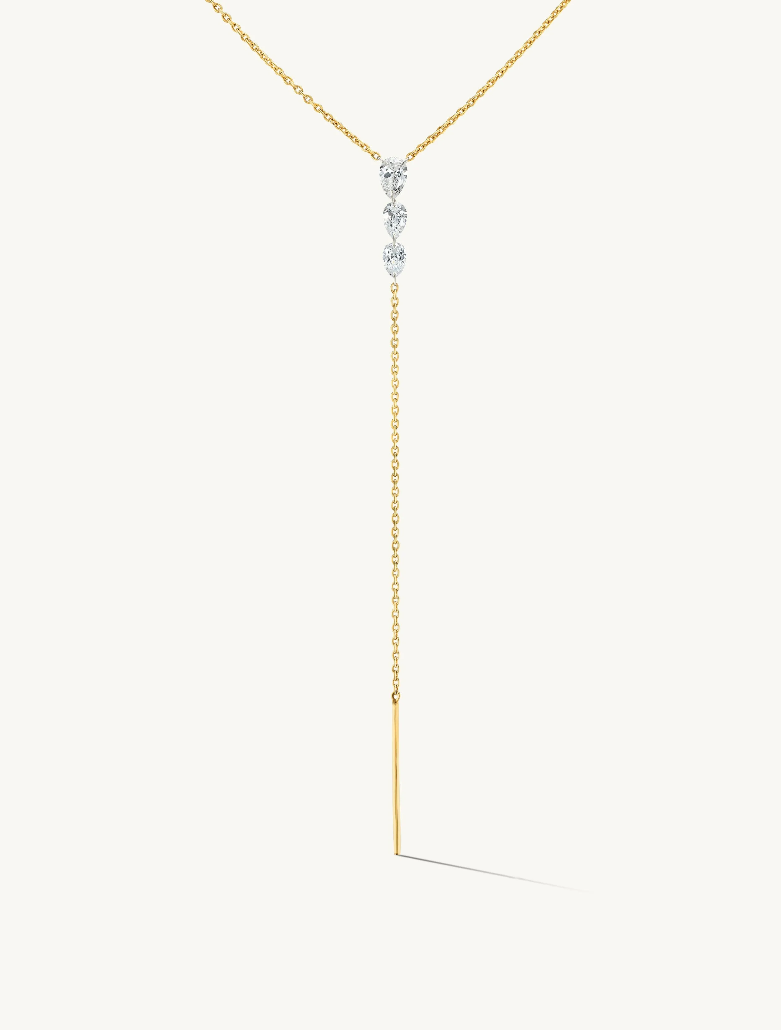 Triplet Pear Pierced Diamond Lariat sold by Sophie Ratner